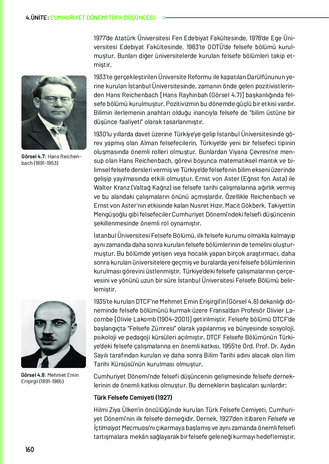 10. Sınıf Meb Yayınları Türk Düşünce Tarihi Ders Kitabı Sayfa 160 Cevapları