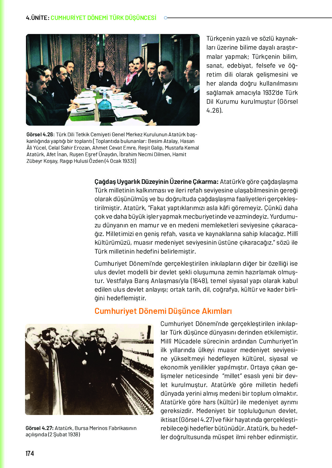 10. Sınıf Meb Yayınları Türk Düşünce Tarihi Ders Kitabı Sayfa 174 Cevapları