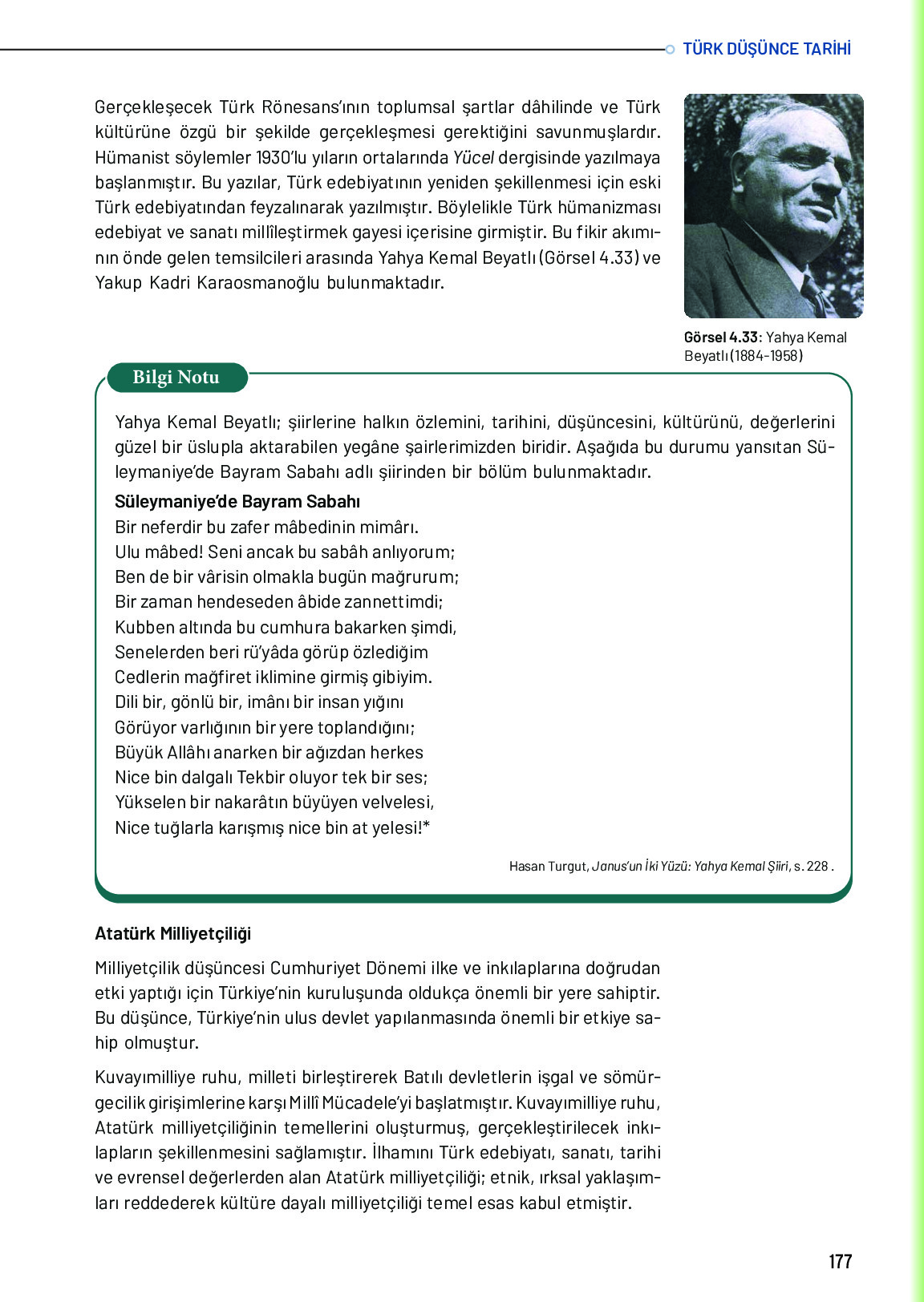 10. Sınıf Meb Yayınları Türk Düşünce Tarihi Ders Kitabı Sayfa 177 Cevapları