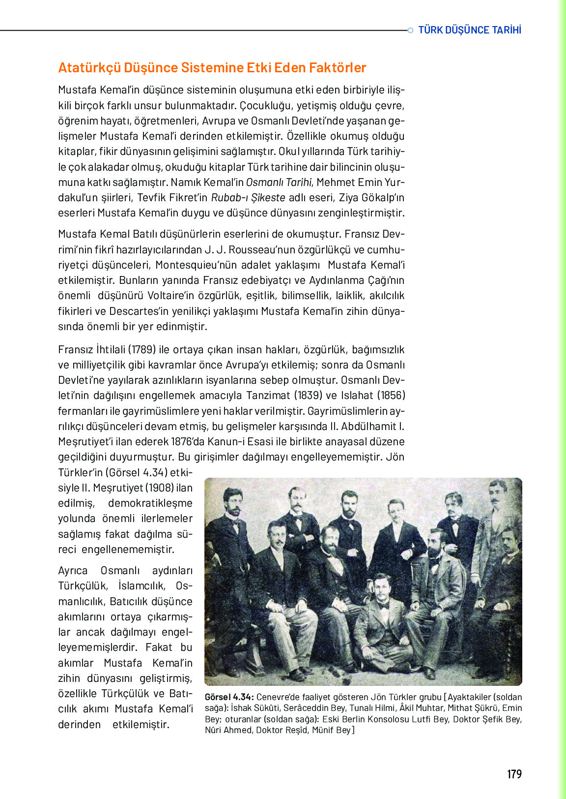10. Sınıf Meb Yayınları Türk Düşünce Tarihi Ders Kitabı Sayfa 179 Cevapları