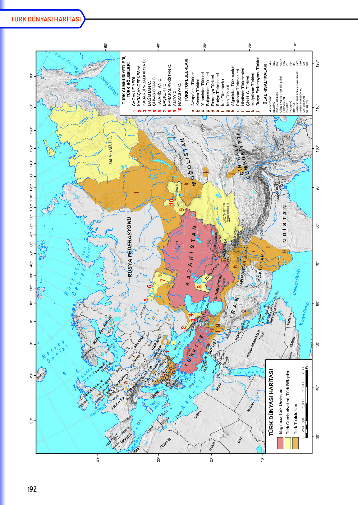 10. Sınıf Meb Yayınları Türk Düşünce Tarihi Ders Kitabı Sayfa 192 Cevapları