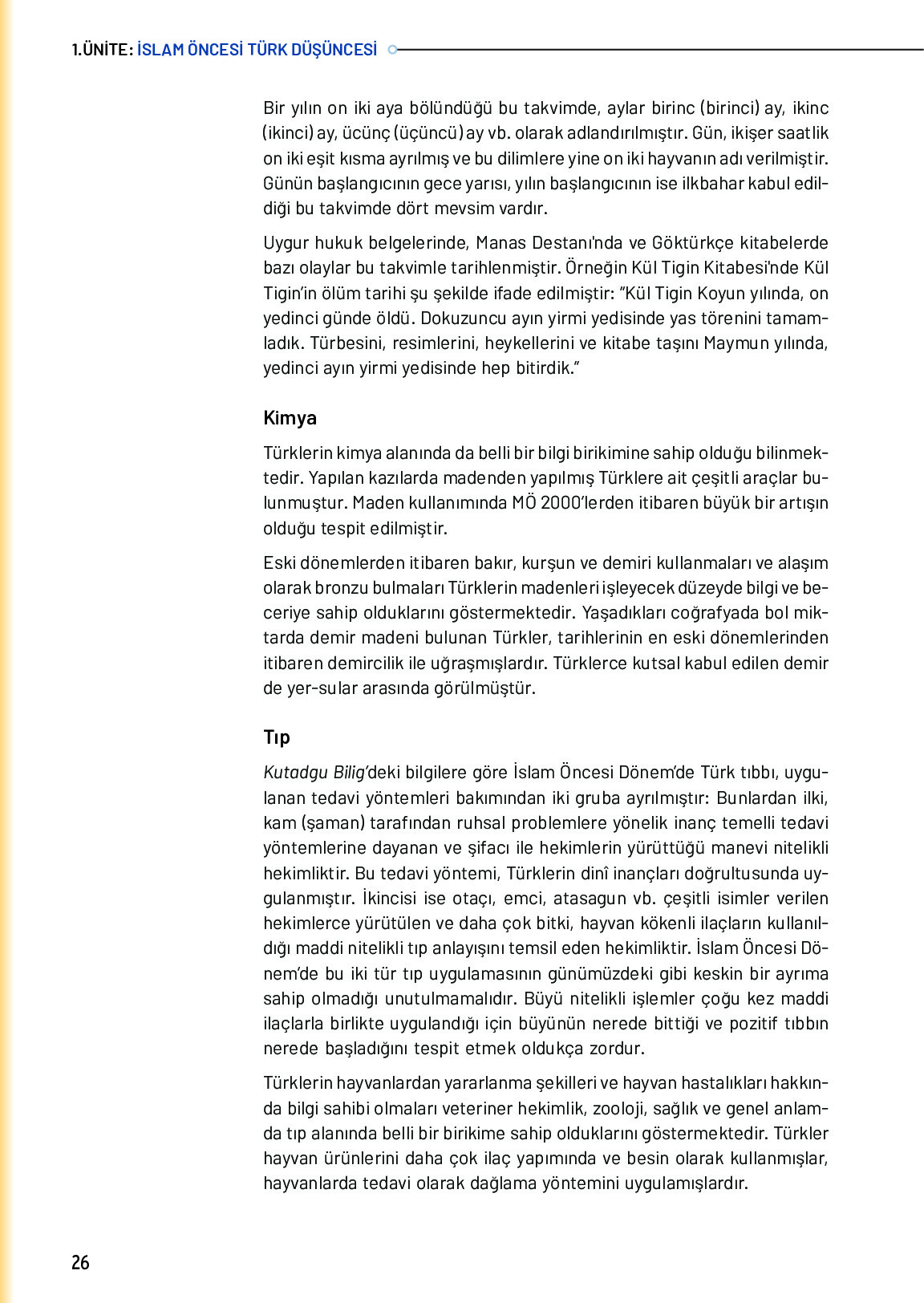 10. Sınıf Meb Yayınları Türk Düşünce Tarihi Ders Kitabı Sayfa 26 Cevapları