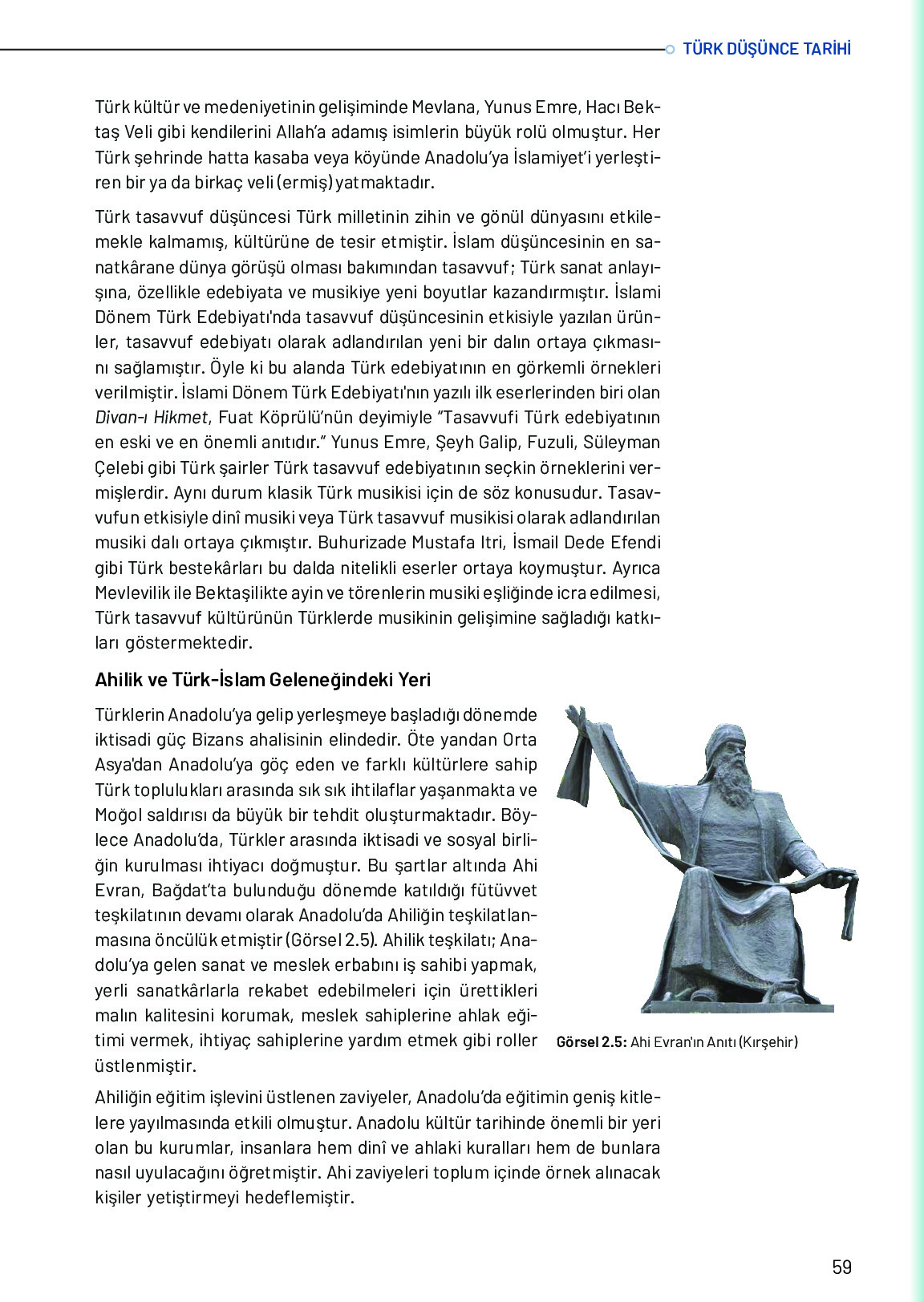 10. Sınıf Meb Yayınları Türk Düşünce Tarihi Ders Kitabı Sayfa 59 Cevapları