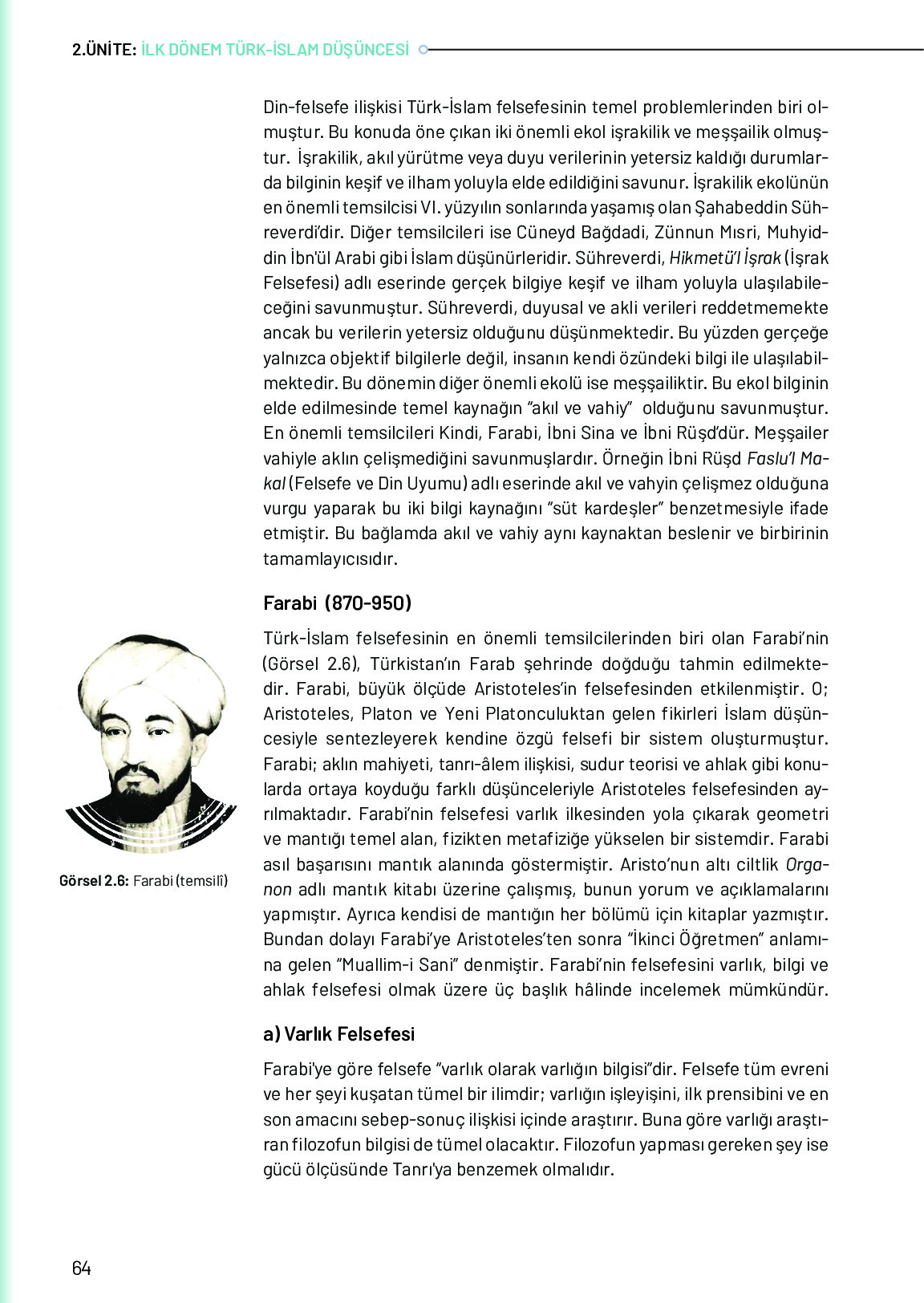 10. Sınıf Meb Yayınları Türk Düşünce Tarihi Ders Kitabı Sayfa 64 Cevapları