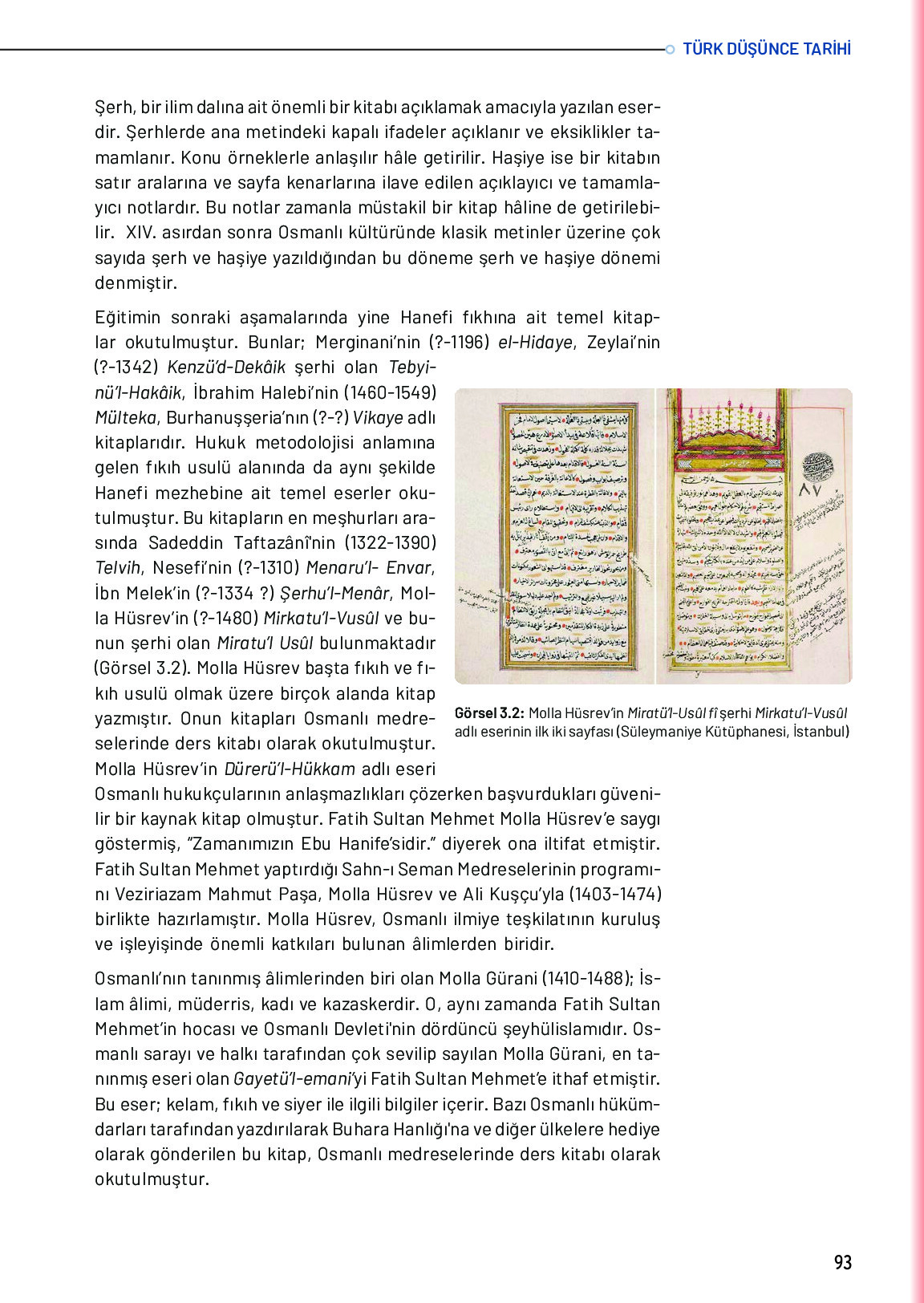 10. Sınıf Meb Yayınları Türk Düşünce Tarihi Ders Kitabı Sayfa 93 Cevapları