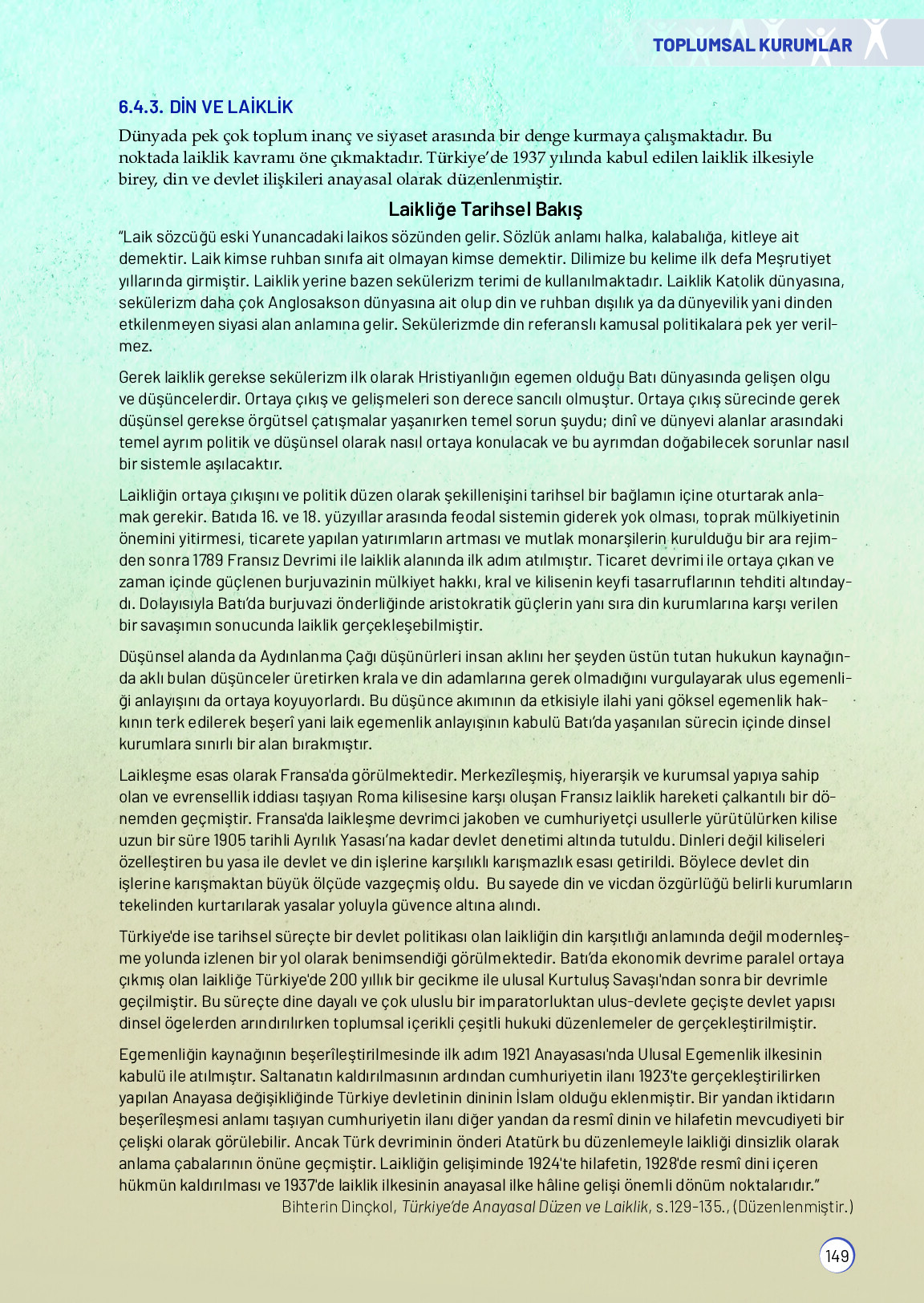 11. Sınıf Meb Yayınları Sosyoloji Ders Kitabı Sayfa 149 Cevapları