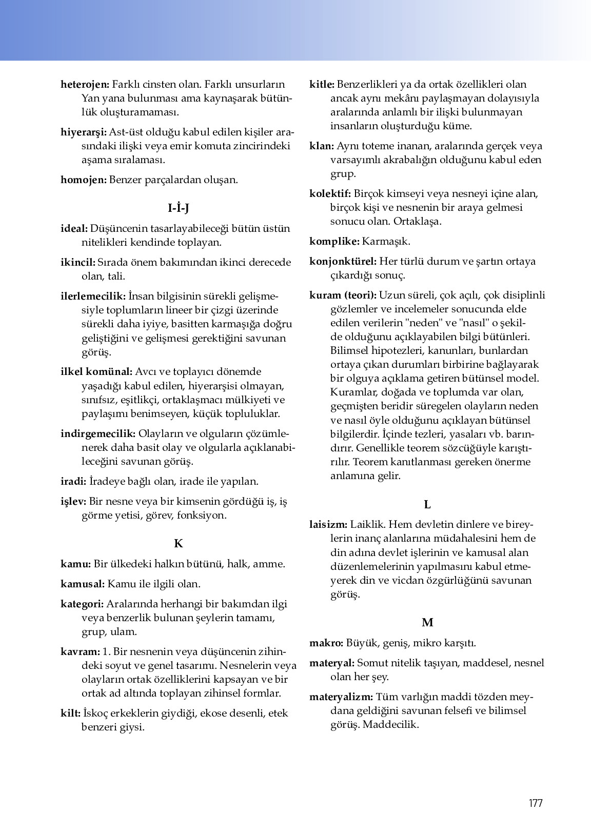 11. Sınıf Meb Yayınları Sosyoloji Ders Kitabı Sayfa 177 Cevapları