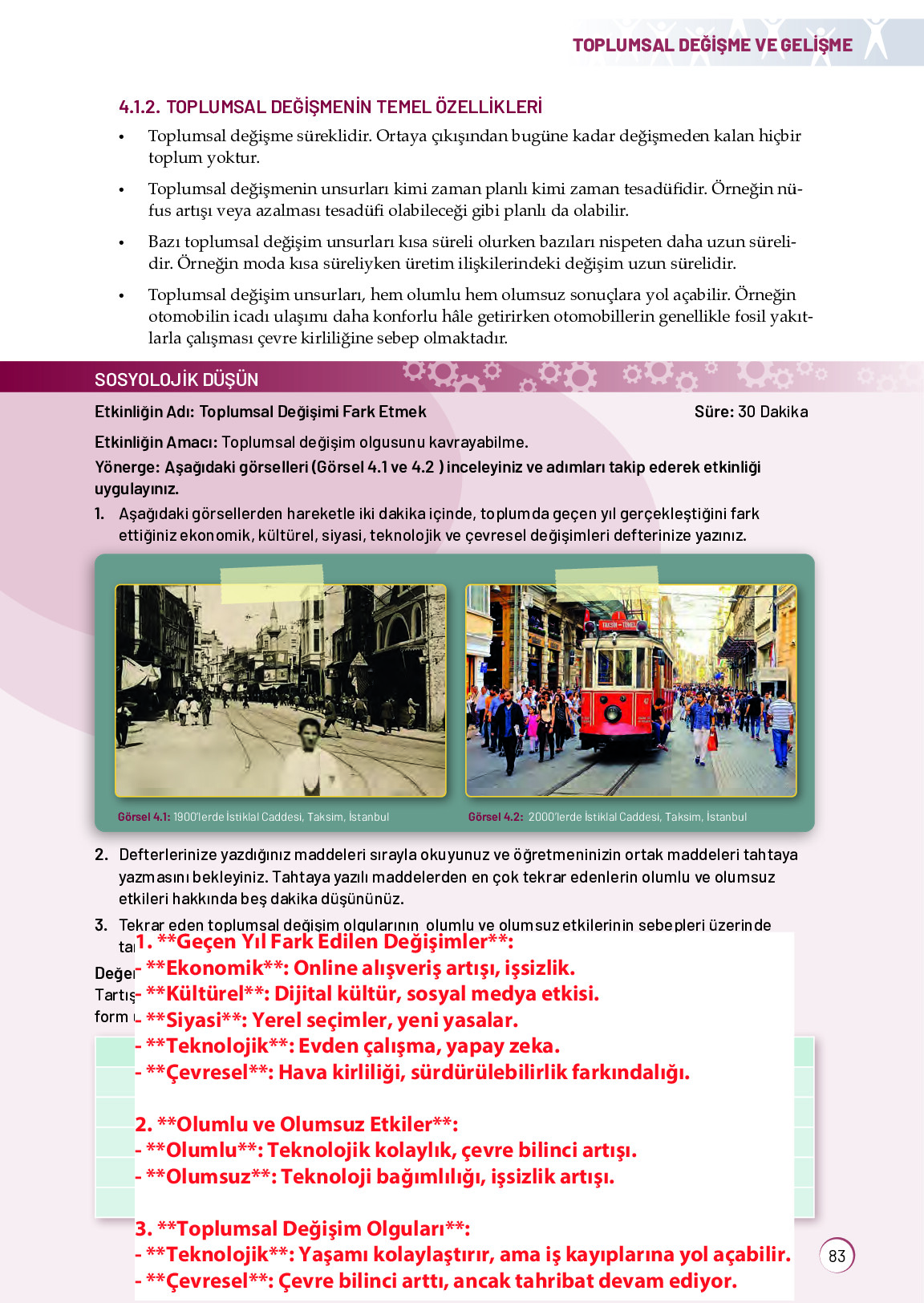 11. Sınıf Meb Yayınları Sosyoloji Ders Kitabı Sayfa 83 Cevapları