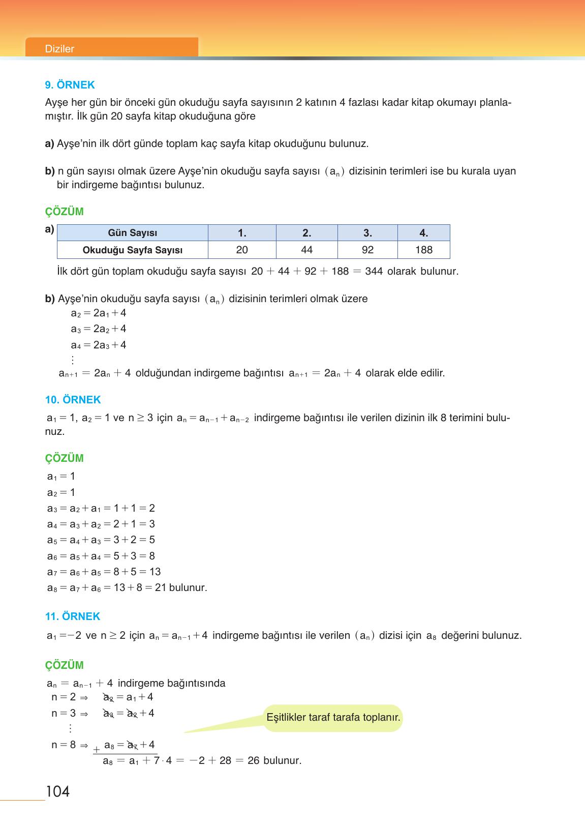 12. Sınıf Meb Yayınları Matematik Ders Kitabı Sayfa 104 Cevapları 12. Sınıf Meb Yayınları Matematik Ders Kitabı Sayfa 104 Cevapları