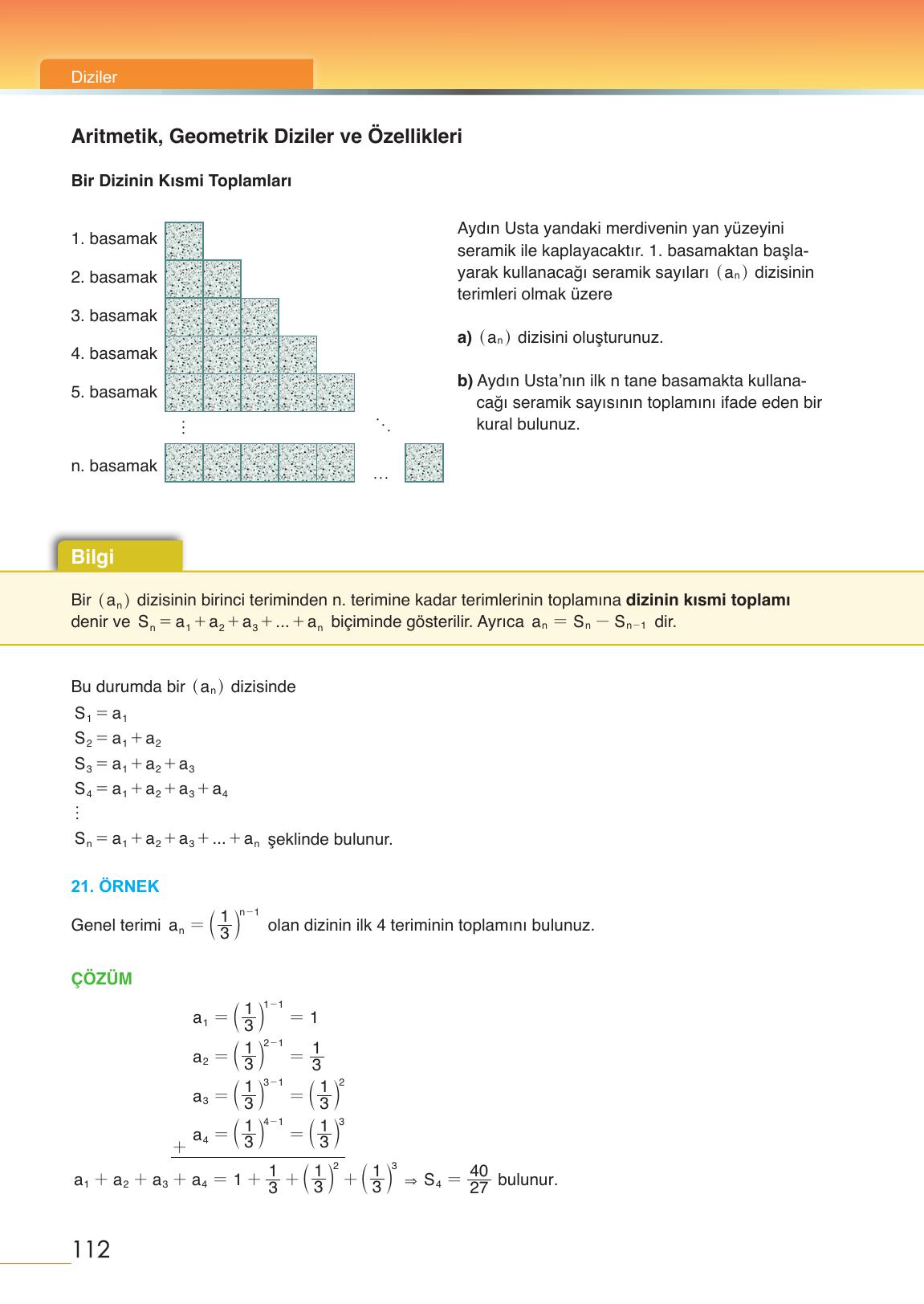 12. Sınıf Meb Yayınları Matematik Ders Kitabı Sayfa 112 Cevapları 12. Sınıf Meb Yayınları Matematik Ders Kitabı Sayfa 112 Cevapları