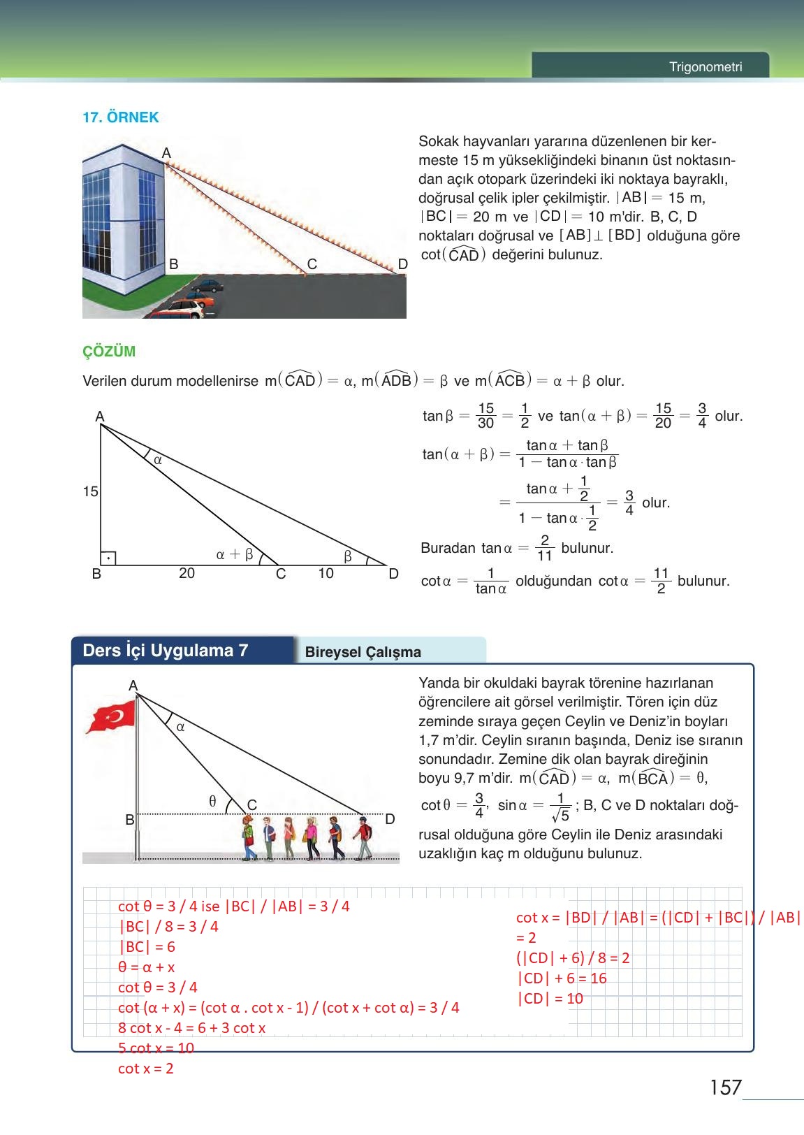 12. Sınıf Meb Yayınları Matematik Ders Kitabı Sayfa 157 Cevapları