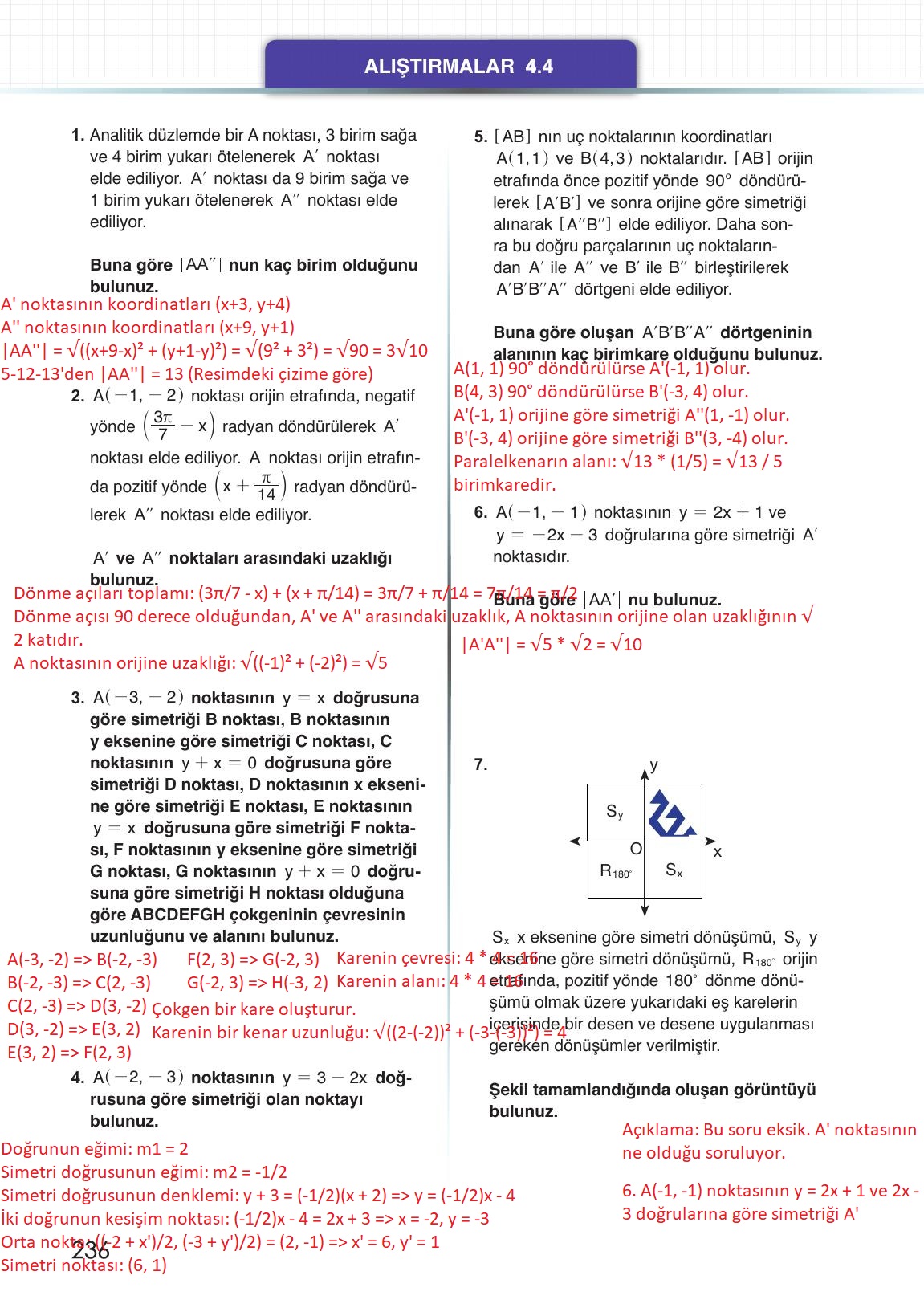 12. Sınıf Meb Yayınları Matematik Ders Kitabı Sayfa 236 Cevapları 12. Sınıf Meb Yayınları Matematik Ders Kitabı Sayfa 236 Cevapları