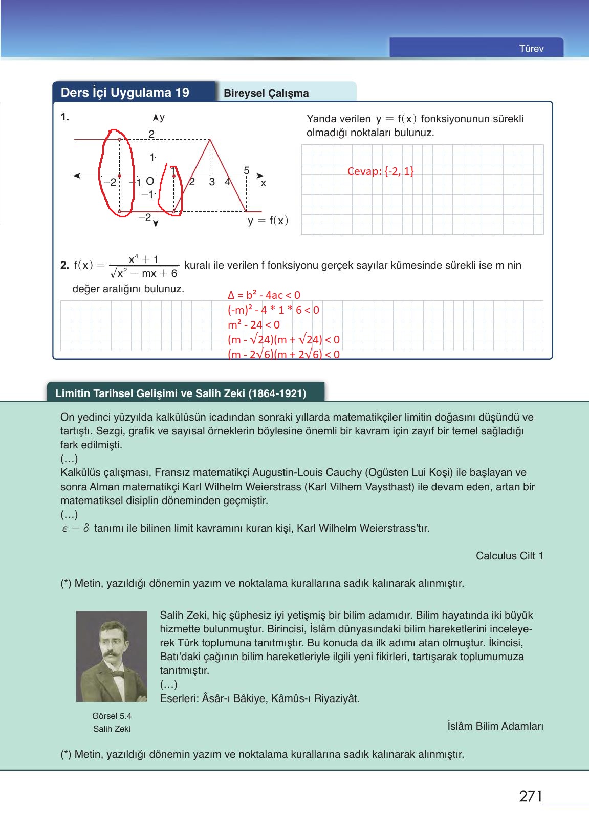 12. Sınıf Meb Yayınları Matematik Ders Kitabı Sayfa 271 Cevapları 12. Sınıf Meb Yayınları Matematik Ders Kitabı Sayfa 271 Cevapları