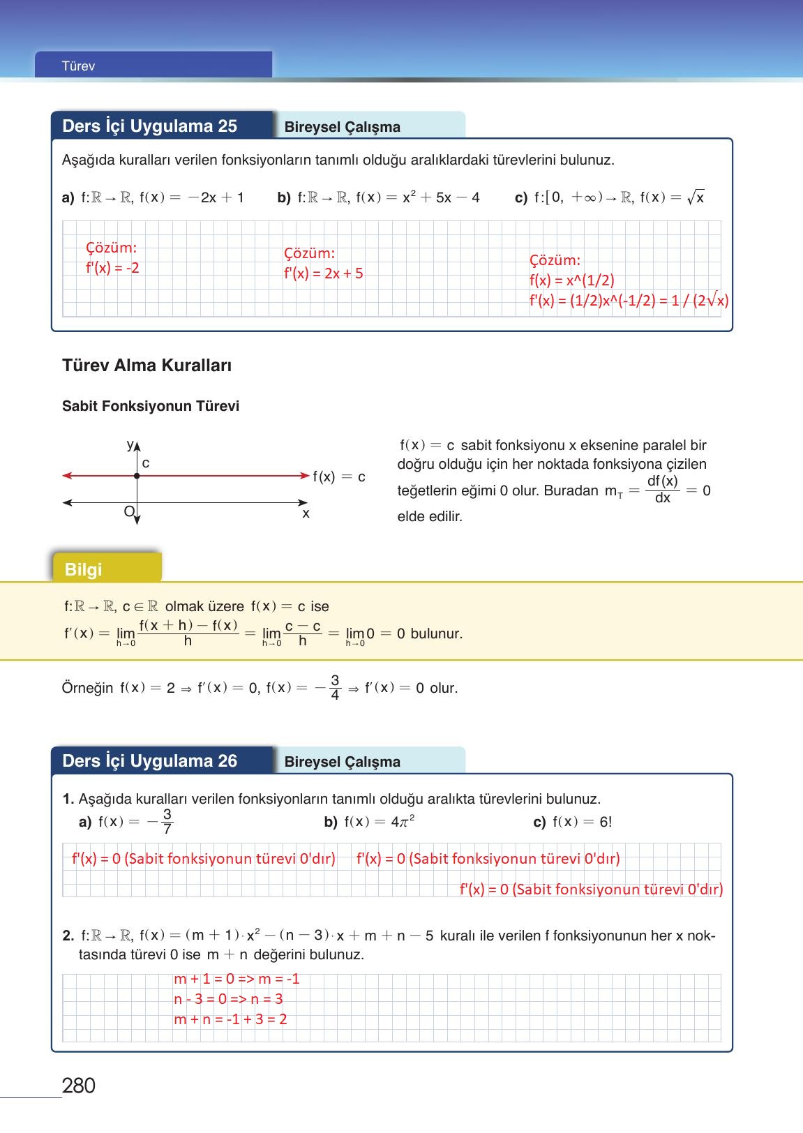 12. Sınıf Meb Yayınları Matematik Ders Kitabı Sayfa 280 Cevapları 12. Sınıf Meb Yayınları Matematik Ders Kitabı Sayfa 280 Cevapları