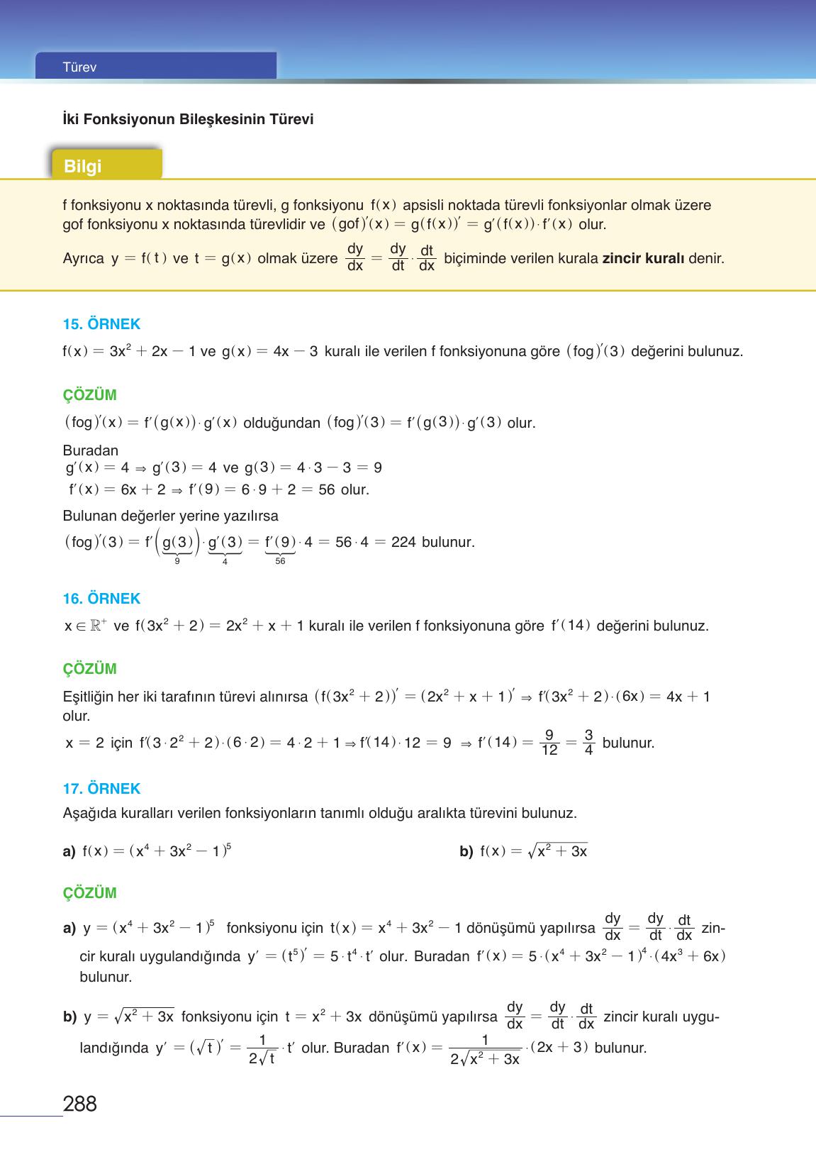 12. Sınıf Meb Yayınları Matematik Ders Kitabı Sayfa 288 Cevapları 12. Sınıf Meb Yayınları Matematik Ders Kitabı Sayfa 288 Cevapları