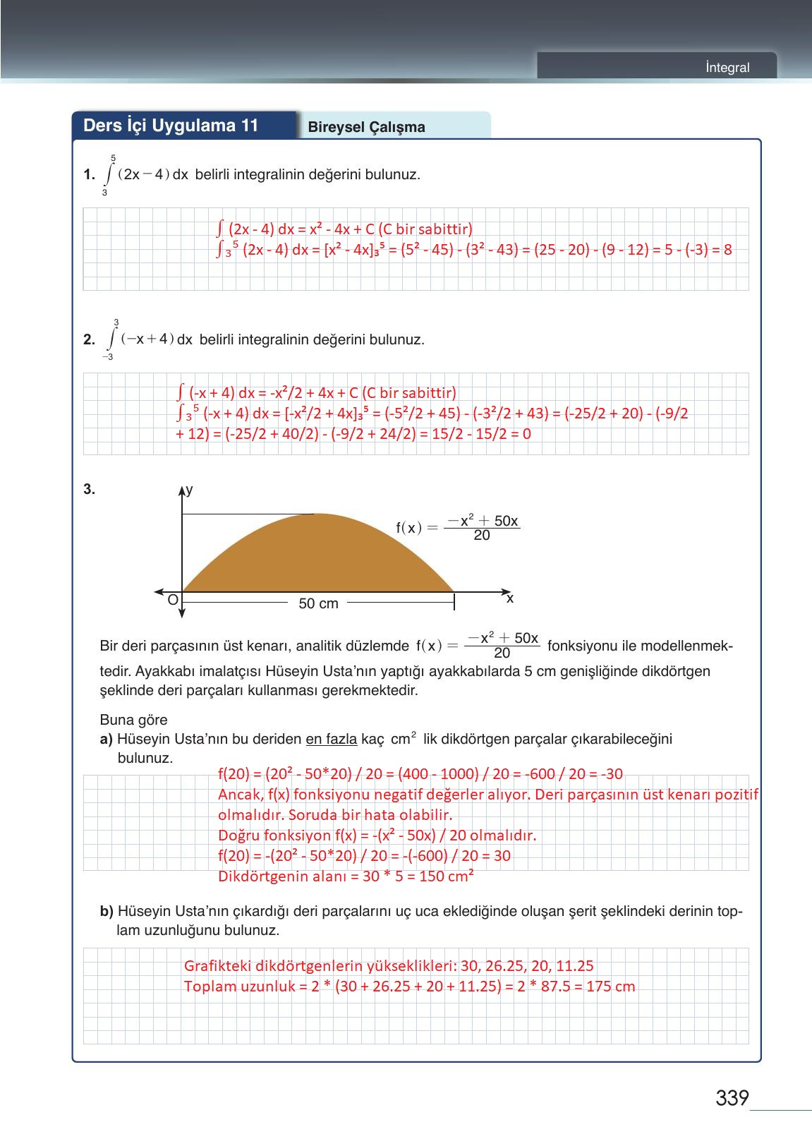 12. Sınıf Meb Yayınları Matematik Ders Kitabı Sayfa 339 Cevapları 12. Sınıf Meb Yayınları Matematik Ders Kitabı Sayfa 339 Cevapları