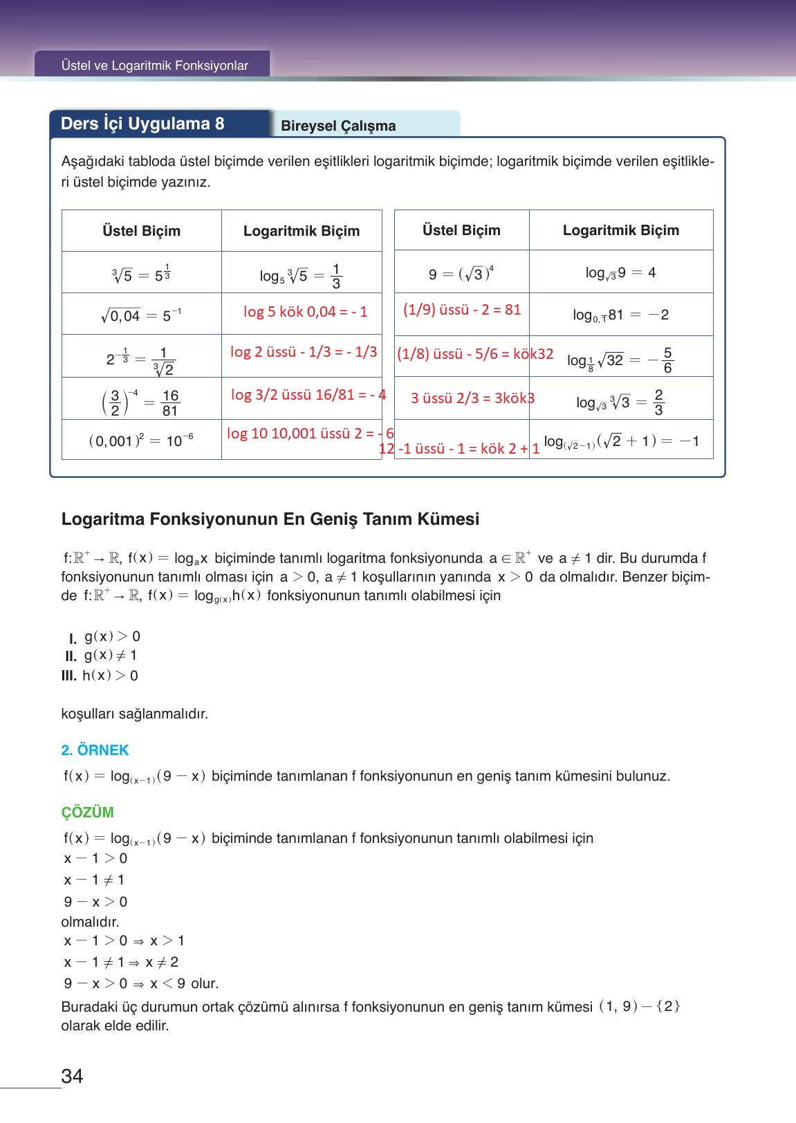 12. Sınıf Meb Yayınları Matematik Ders Kitabı Sayfa 34 Cevapları 12. Sınıf Meb Yayınları Matematik Ders Kitabı Sayfa 34 Cevapları