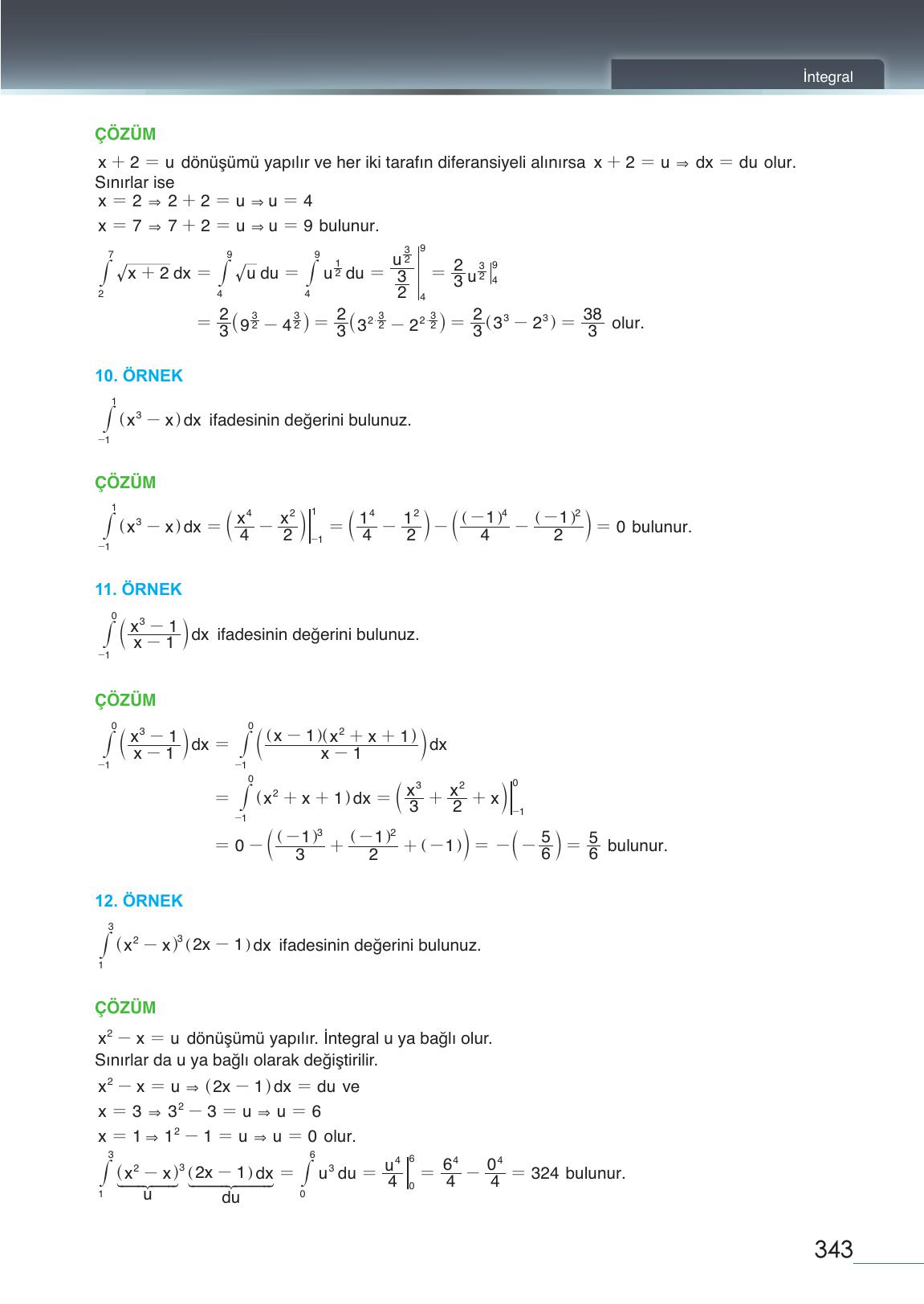 12. Sınıf Meb Yayınları Matematik Ders Kitabı Sayfa 343 Cevapları 12. Sınıf Meb Yayınları Matematik Ders Kitabı Sayfa 343 Cevapları