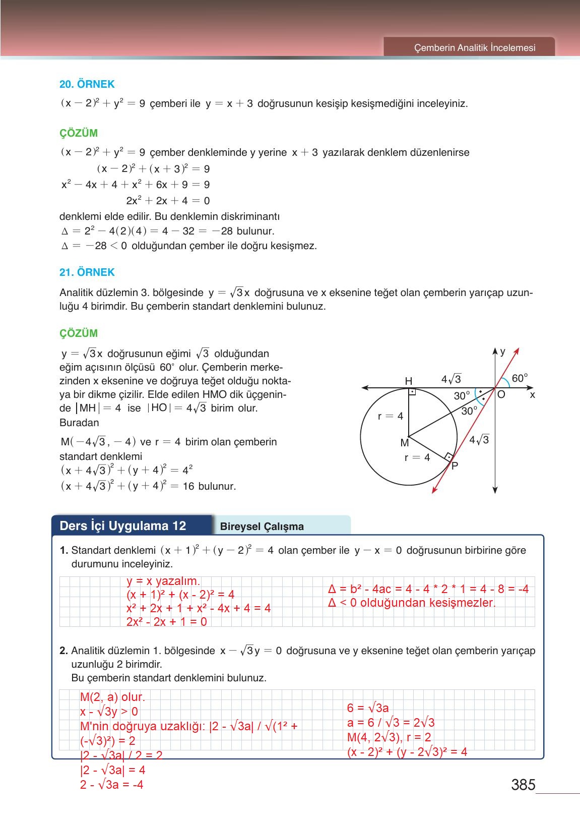 12. Sınıf Meb Yayınları Matematik Ders Kitabı Sayfa 385 Cevapları 12. Sınıf Meb Yayınları Matematik Ders Kitabı Sayfa 385 Cevapları