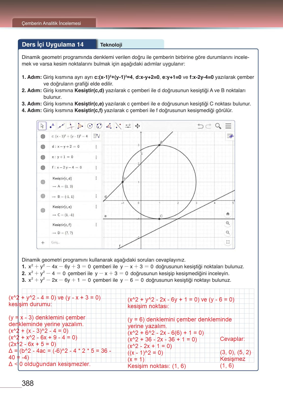 12. Sınıf Meb Yayınları Matematik Ders Kitabı Sayfa 388 Cevapları