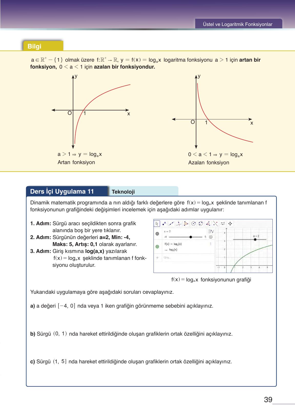 12. Sınıf Meb Yayınları Matematik Ders Kitabı Sayfa 39 Cevapları 12. Sınıf Meb Yayınları Matematik Ders Kitabı Sayfa 39 Cevapları