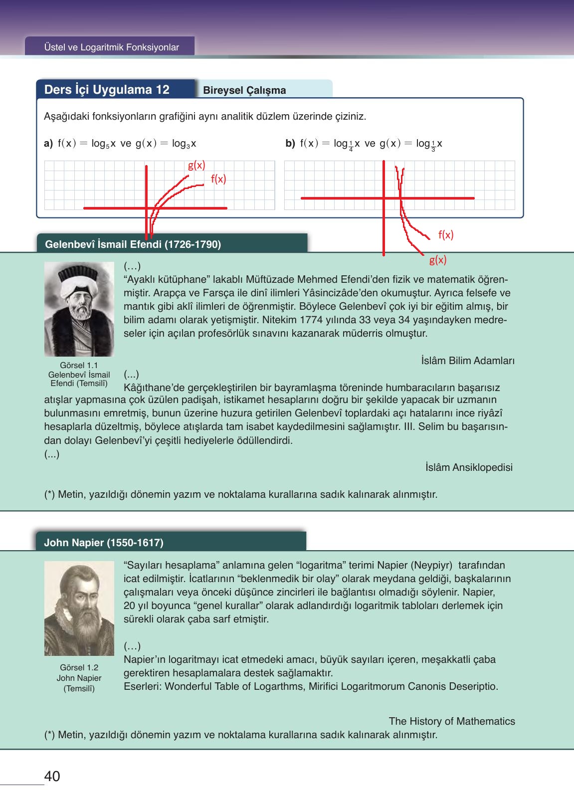 12. Sınıf Meb Yayınları Matematik Ders Kitabı Sayfa 40 Cevapları 12. Sınıf Meb Yayınları Matematik Ders Kitabı Sayfa 40 Cevapları