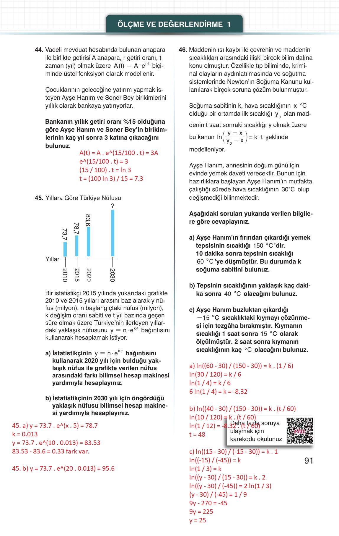 12. Sınıf Meb Yayınları Matematik Ders Kitabı Sayfa 91 Cevapları 12. Sınıf Meb Yayınları Matematik Ders Kitabı Sayfa 91 Cevapları