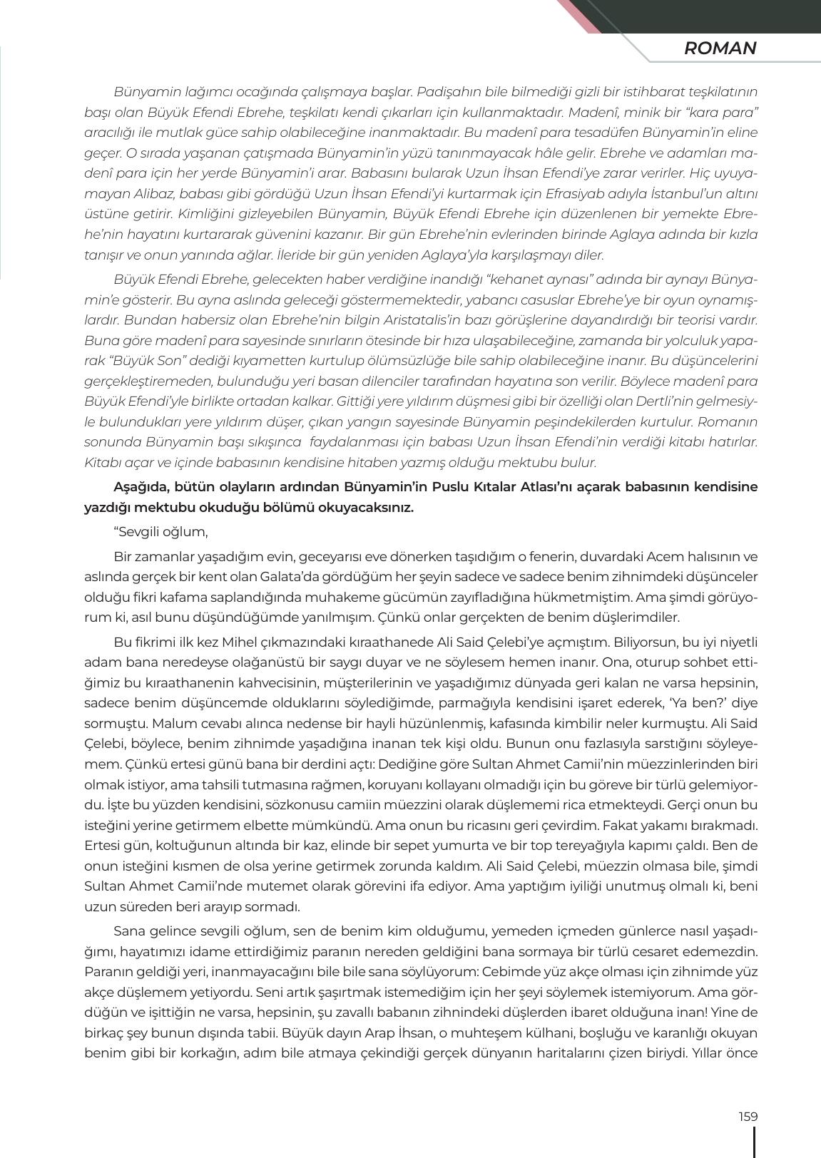 12. Sınıf Meb Yayınları Türk Dili Ve Edebiyatı Ders Kitabı Sayfa 159 Cevapları