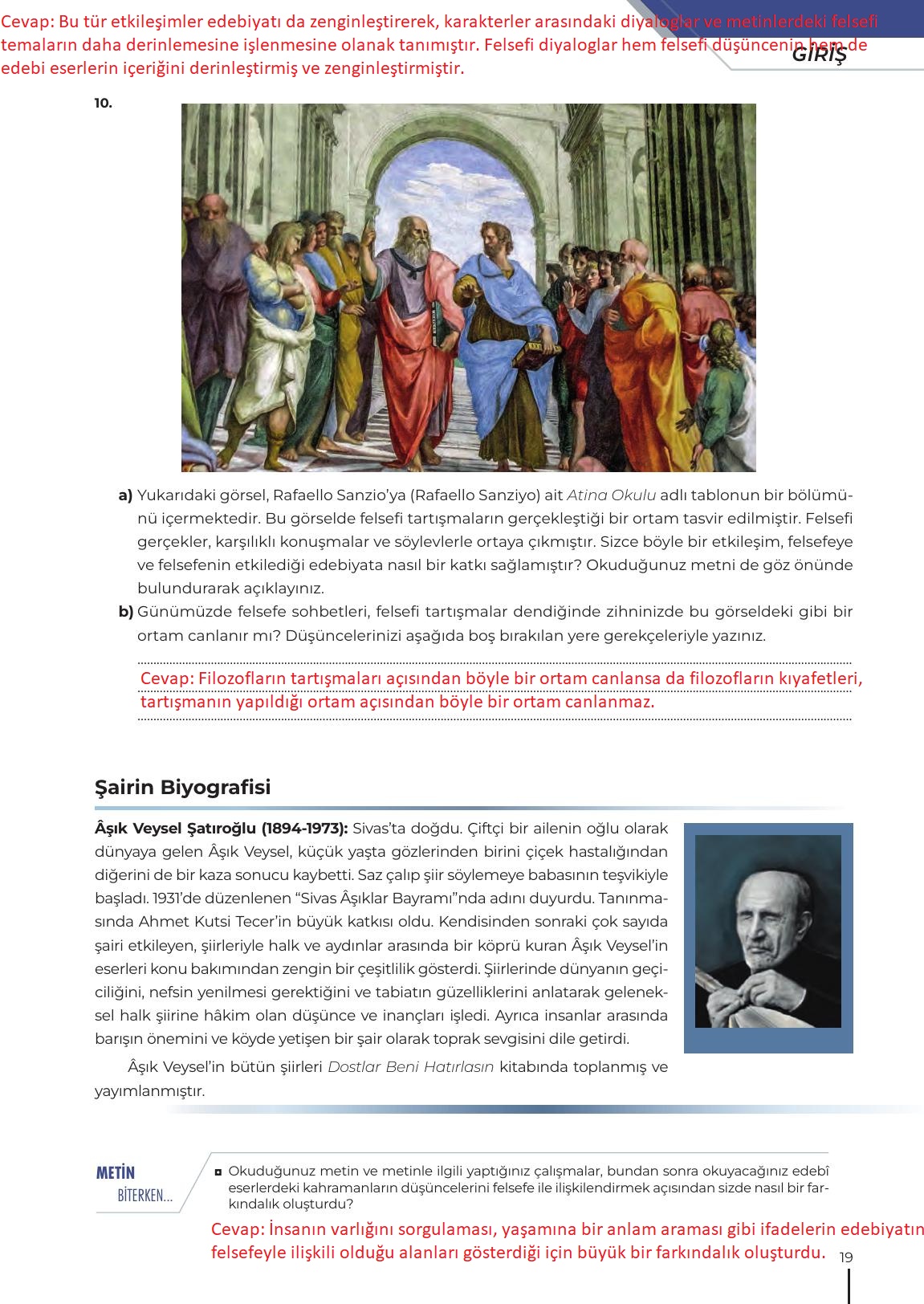 12. Sınıf Meb Yayınları Türk Dili Ve Edebiyatı Ders Kitabı Sayfa 19 Cevapları 12. Sınıf Meb Yayınları Türk Dili Ve Edebiyatı Ders Kitabı Sayfa 19 Cevapları