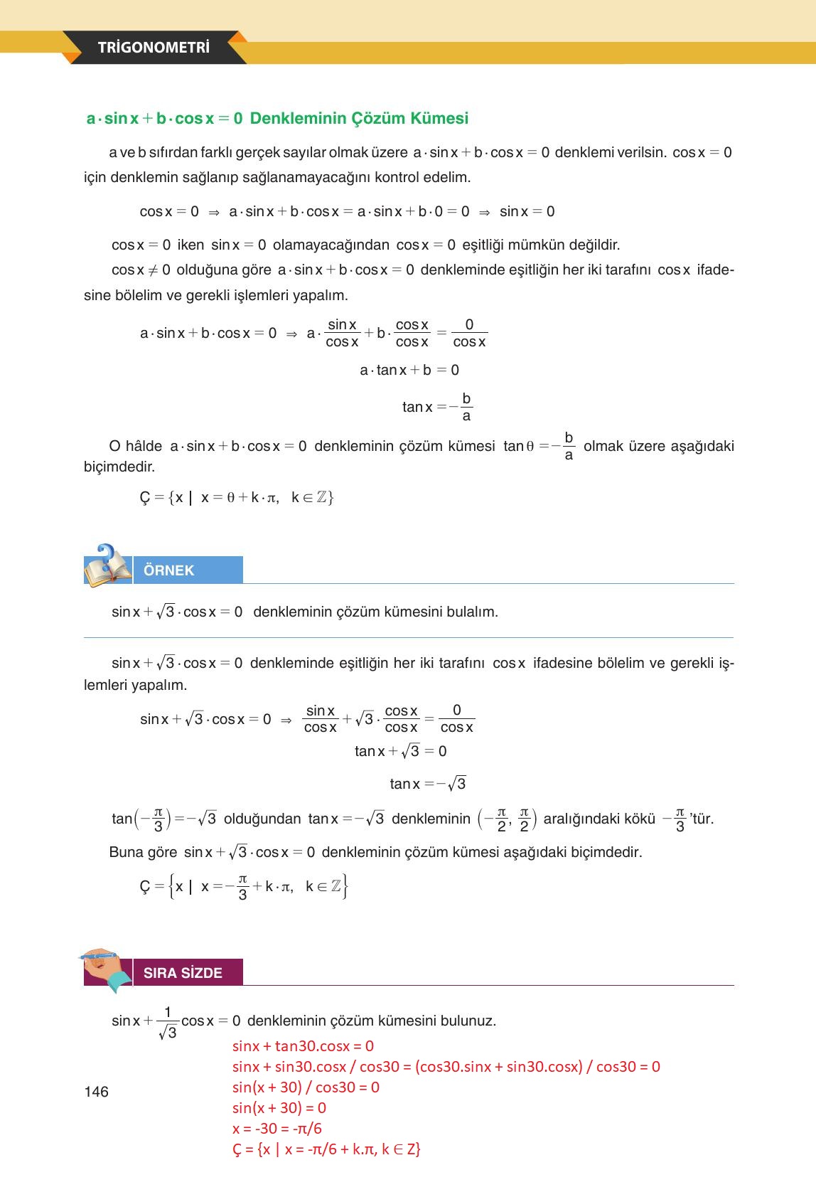 12. Sınıf Melis Yayınları Matematik Ders Kitabı Sayfa 146 Cevapları
