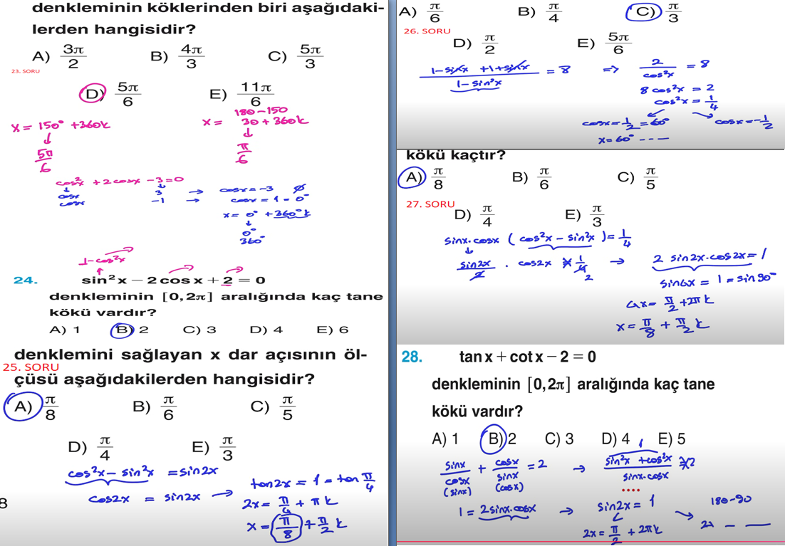 12. Sınıf Melis Yayınları Matematik Ders Kitabı Sayfa 158 Cevapları