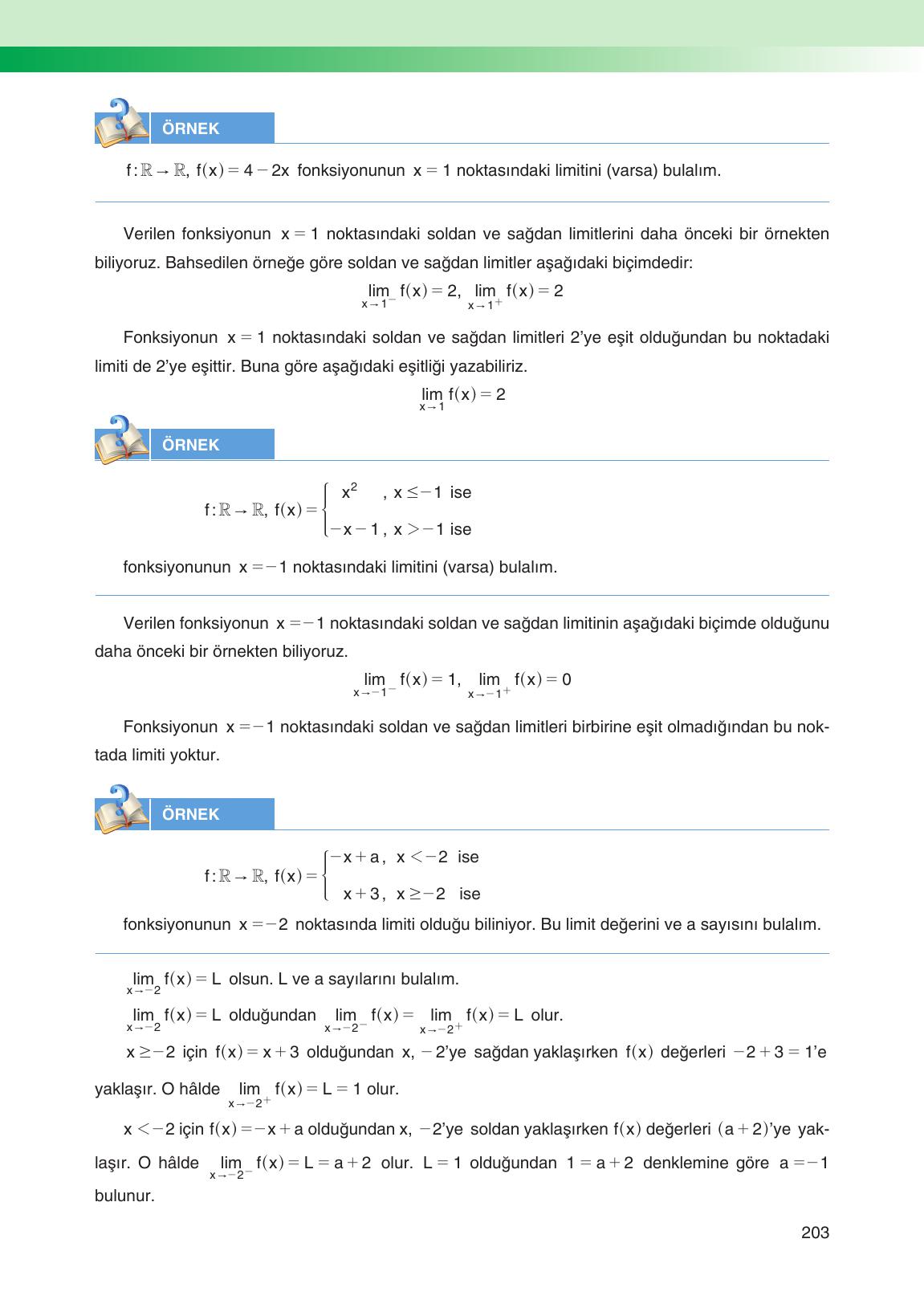 12. Sınıf Melis Yayınları Matematik Ders Kitabı Sayfa 203 Cevapları 12. Sınıf Melis Yayınları Matematik Ders Kitabı Sayfa 203 Cevapları