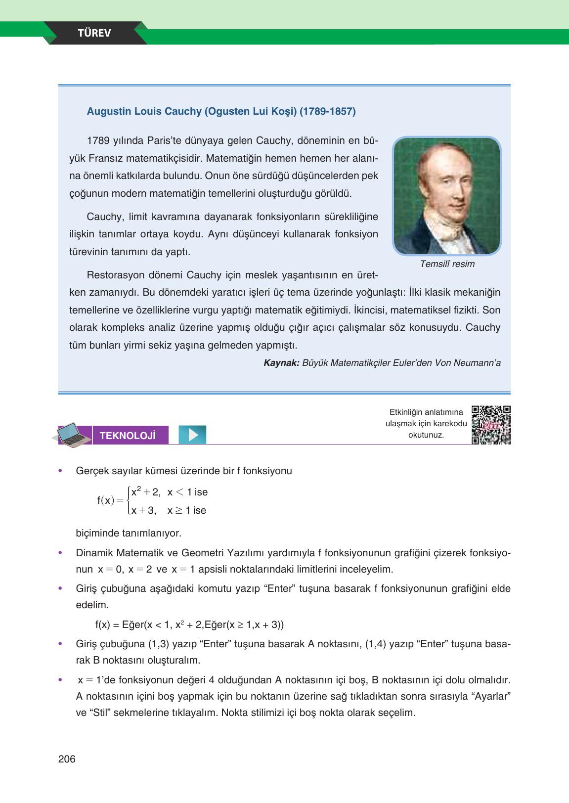 12. Sınıf Melis Yayınları Matematik Ders Kitabı Sayfa 206 Cevapları 12. Sınıf Melis Yayınları Matematik Ders Kitabı Sayfa 206 Cevapları