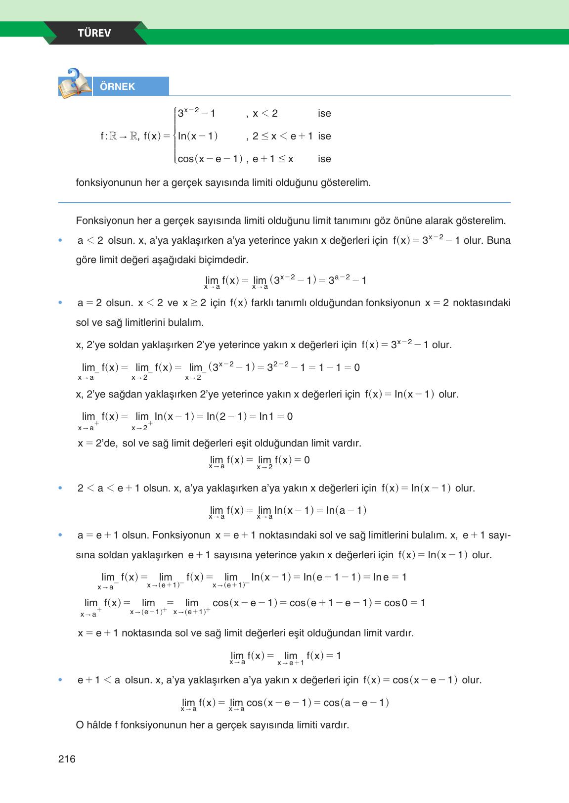 12. Sınıf Melis Yayınları Matematik Ders Kitabı Sayfa 216 Cevapları