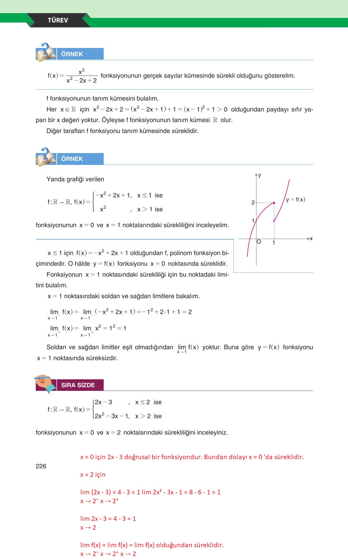 12. Sınıf Melis Yayınları Matematik Ders Kitabı Sayfa 226 Cevapları