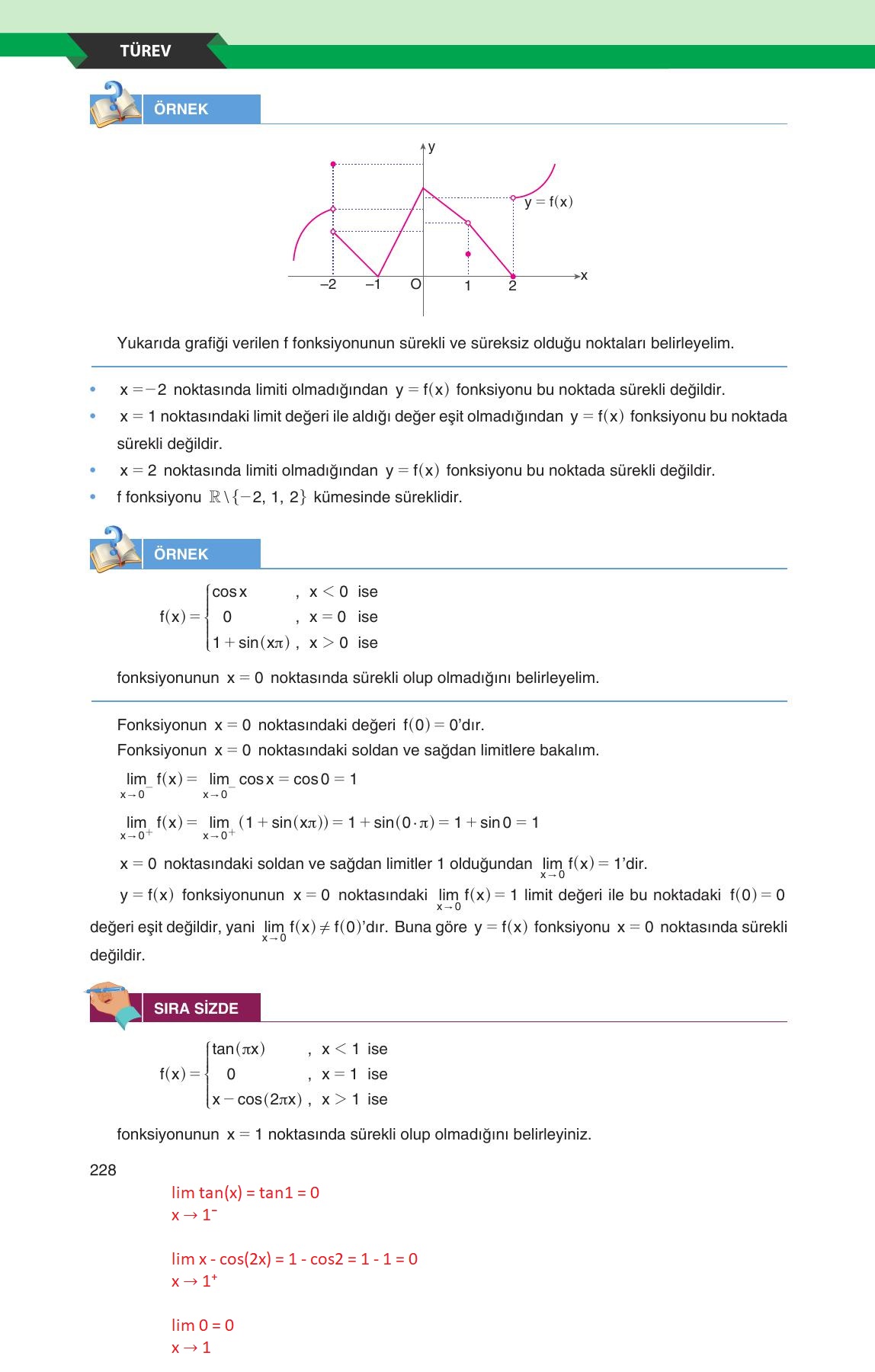 12. Sınıf Melis Yayınları Matematik Ders Kitabı Sayfa 228 Cevapları