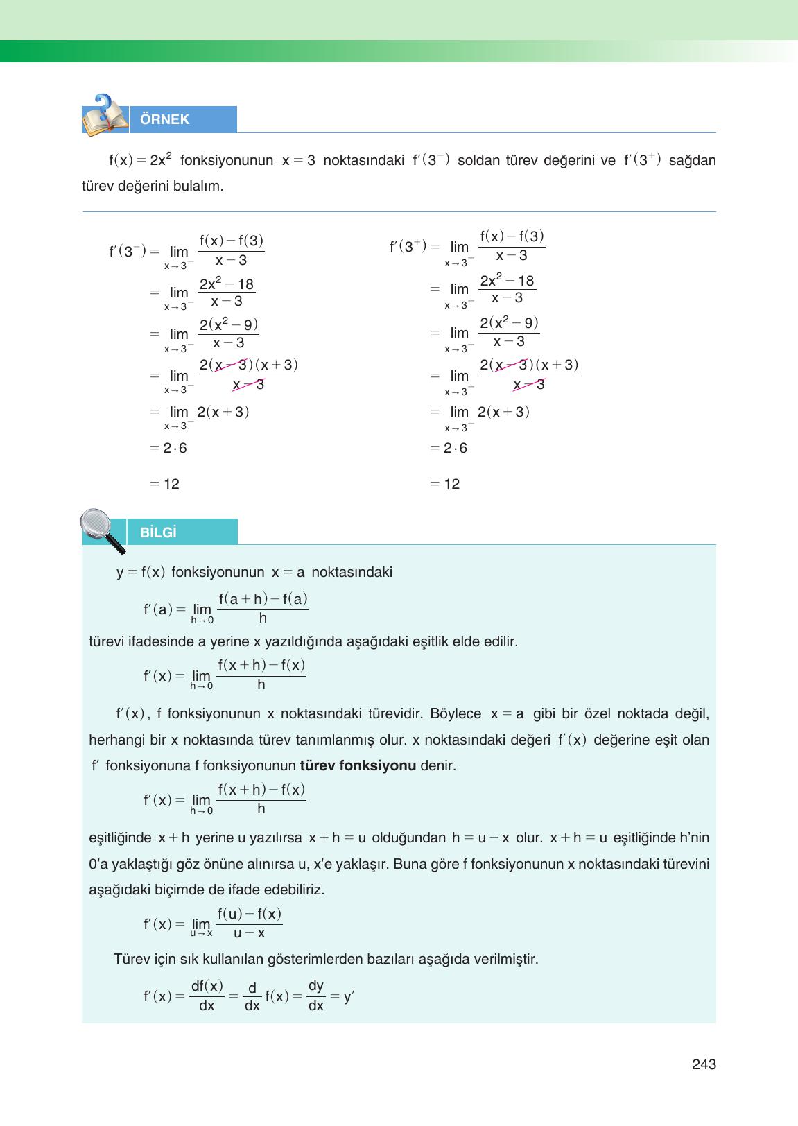 12. Sınıf Melis Yayınları Matematik Ders Kitabı Sayfa 243 Cevapları 12. Sınıf Melis Yayınları Matematik Ders Kitabı Sayfa 243 Cevapları