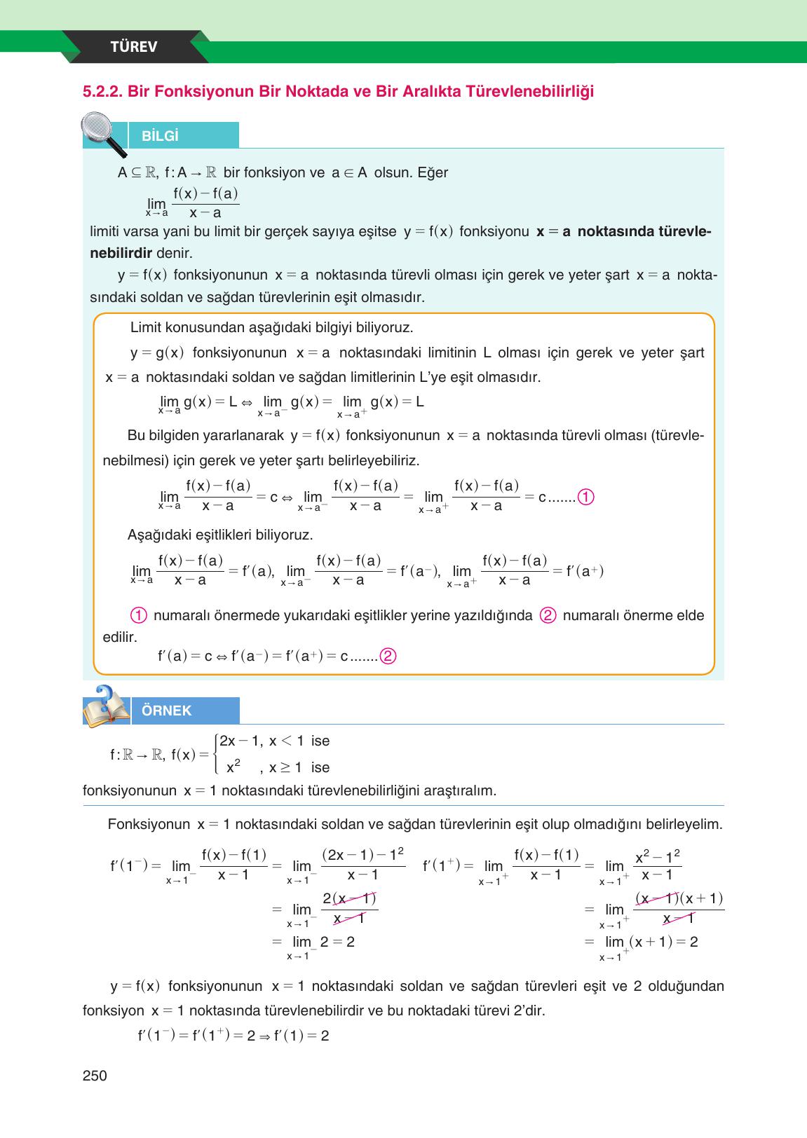 12. Sınıf Melis Yayınları Matematik Ders Kitabı Sayfa 250 Cevapları