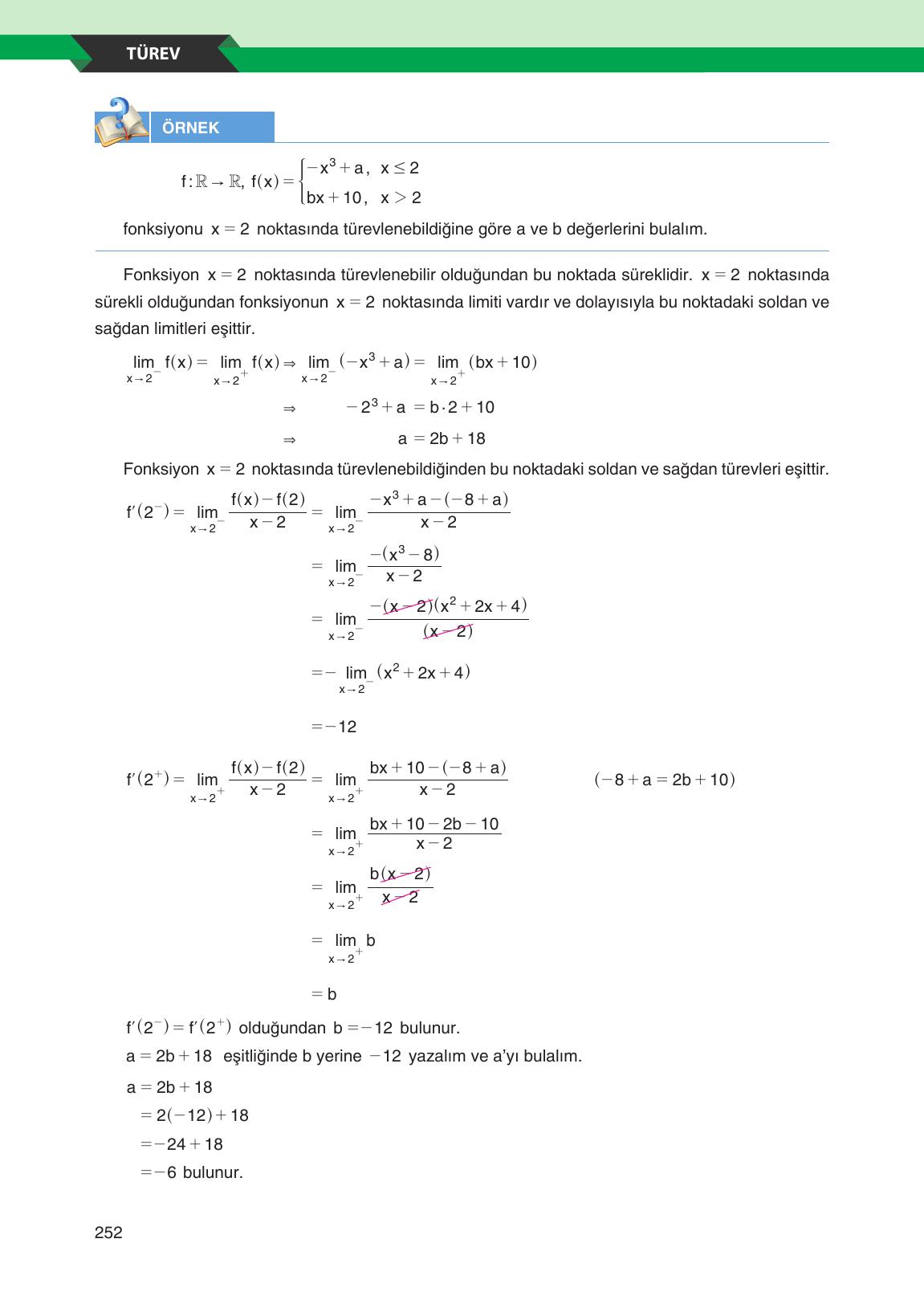 12. Sınıf Melis Yayınları Matematik Ders Kitabı Sayfa 252 Cevapları