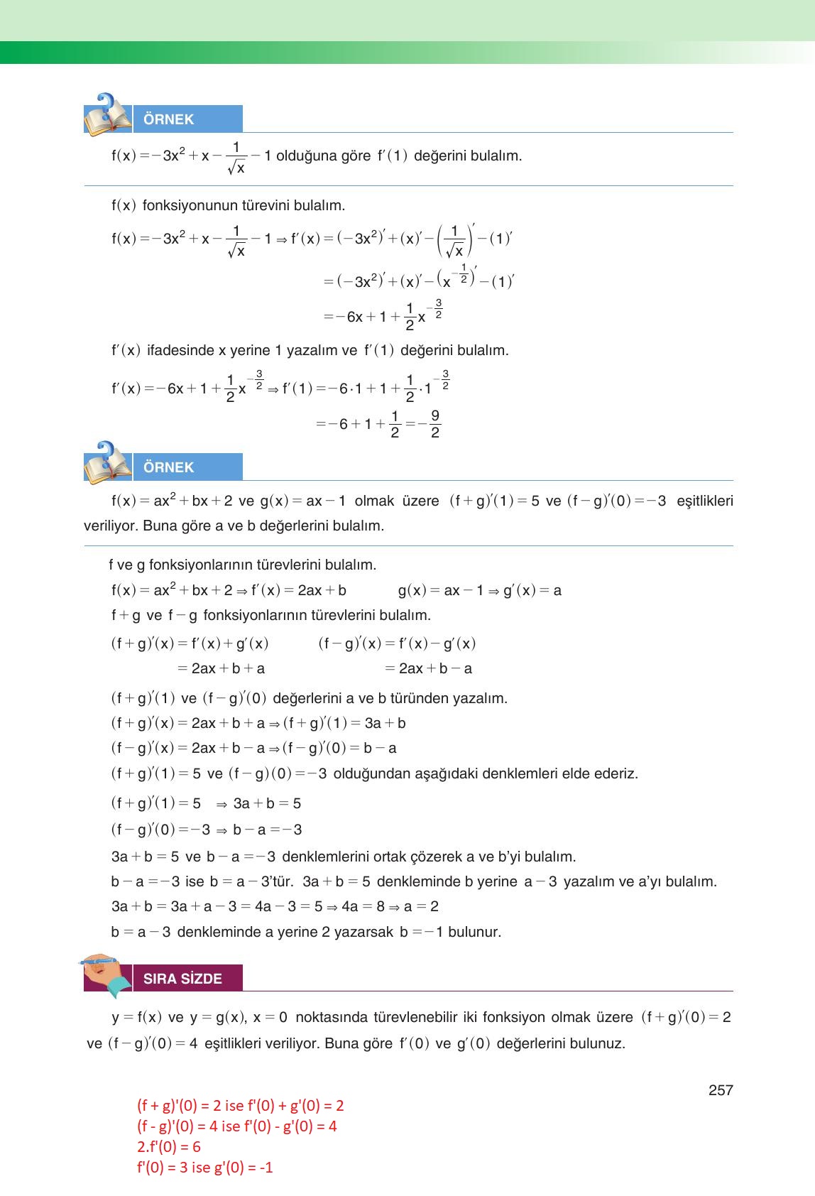 12. Sınıf Melis Yayınları Matematik Ders Kitabı Sayfa 257 Cevapları 12. Sınıf Melis Yayınları Matematik Ders Kitabı Sayfa 257 Cevapları