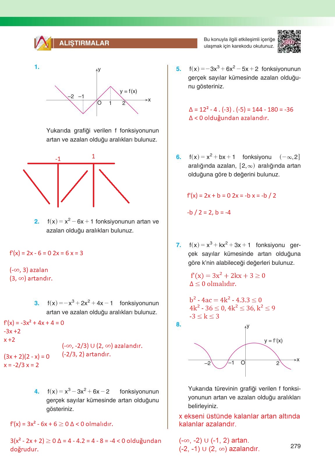 12. Sınıf Melis Yayınları Matematik Ders Kitabı Sayfa 279 Cevapları 12. Sınıf Melis Yayınları Matematik Ders Kitabı Sayfa 279 Cevapları