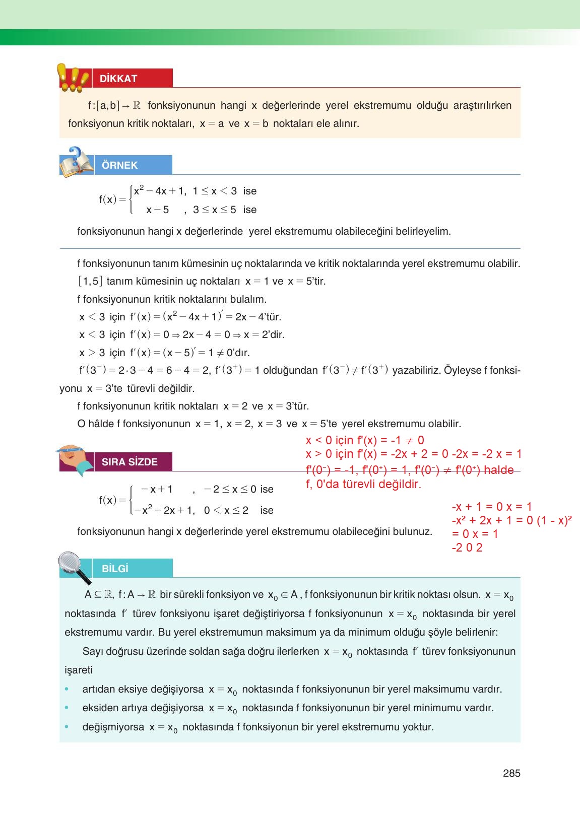 12. Sınıf Melis Yayınları Matematik Ders Kitabı Sayfa 285 Cevapları 12. Sınıf Melis Yayınları Matematik Ders Kitabı Sayfa 285 Cevapları
