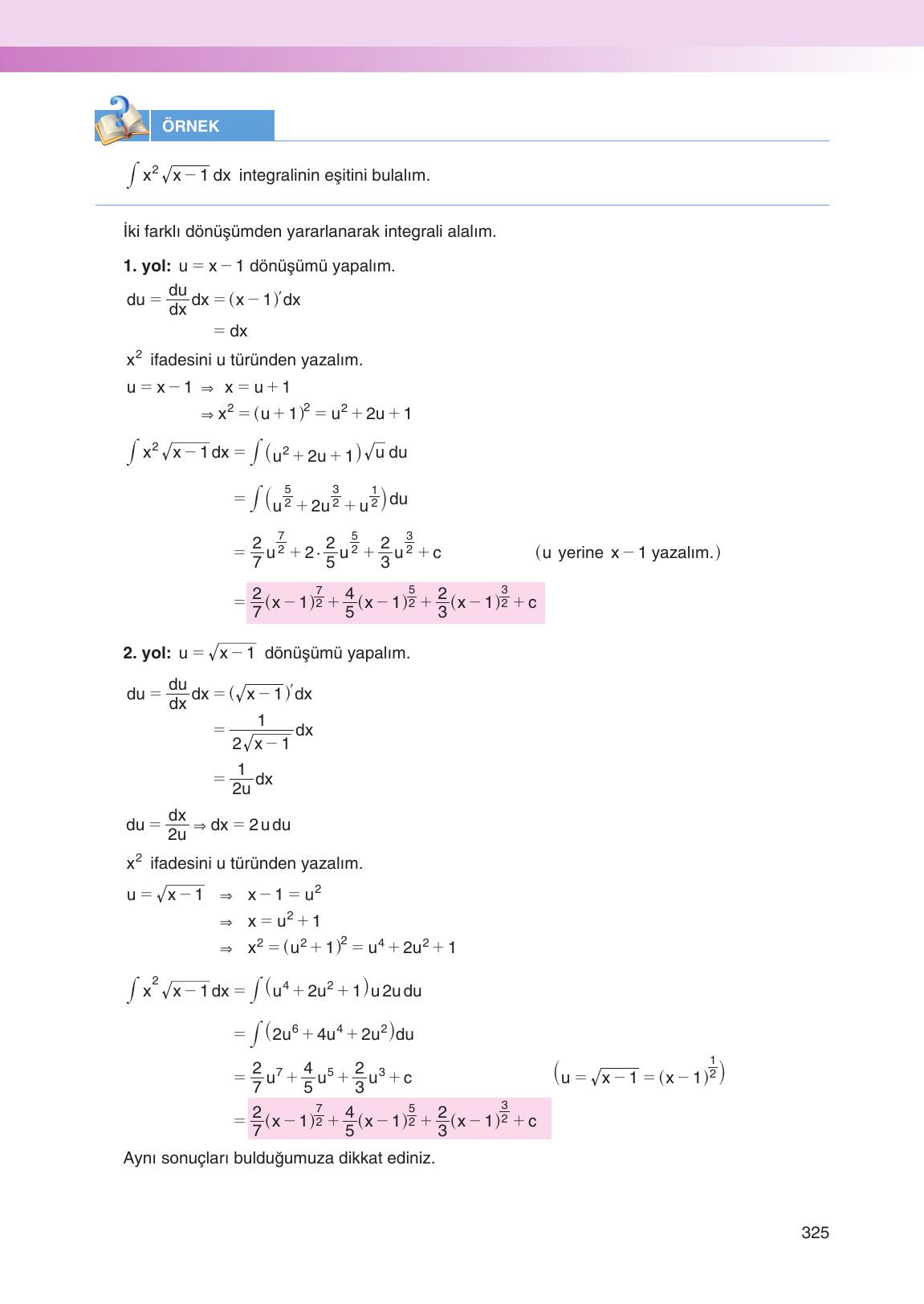 12. Sınıf Melis Yayınları Matematik Ders Kitabı Sayfa 325 Cevapları 12. Sınıf Melis Yayınları Matematik Ders Kitabı Sayfa 325 Cevapları