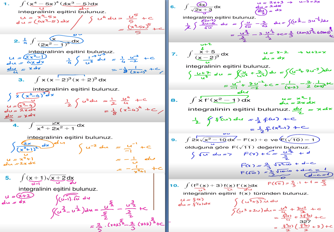 12. Sınıf Melis Yayınları Matematik Ders Kitabı Sayfa 327 Cevapları