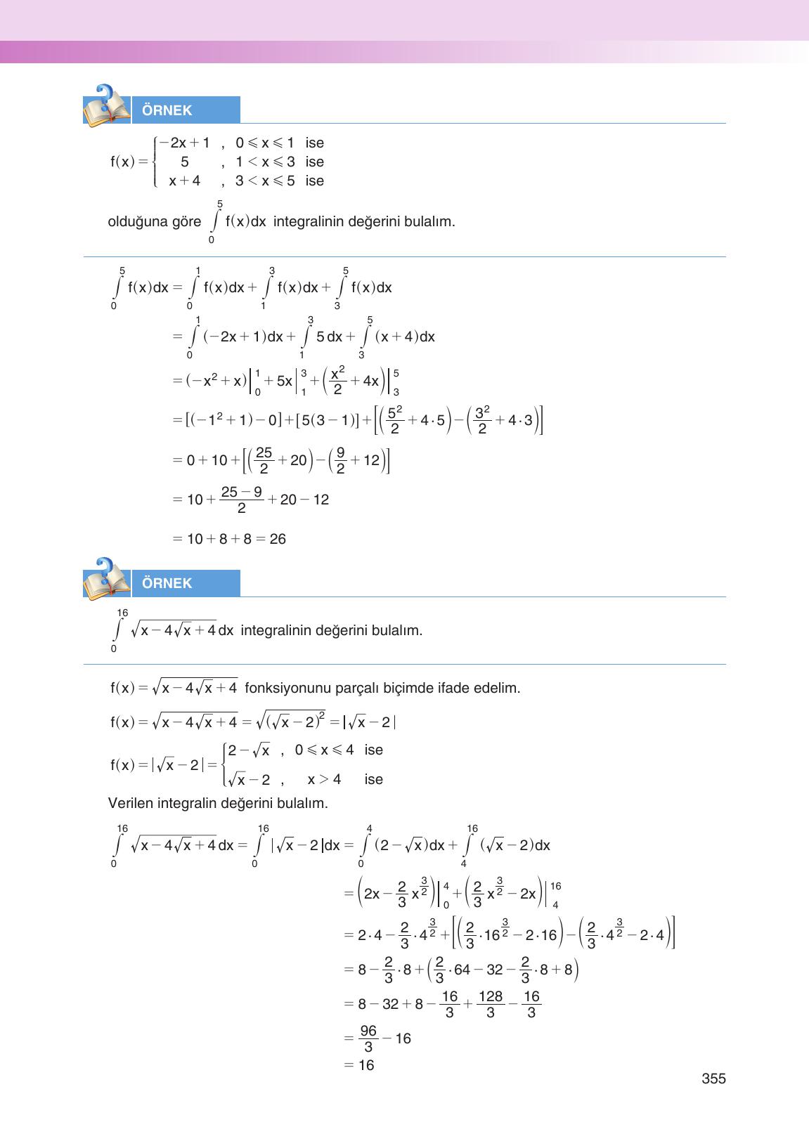 12. Sınıf Melis Yayınları Matematik Ders Kitabı Sayfa 355 Cevapları