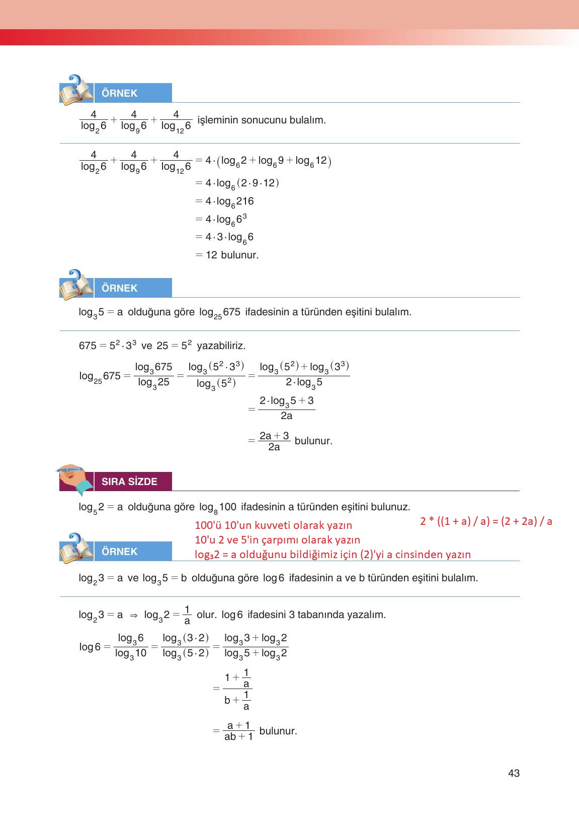 12. Sınıf Melis Yayınları Matematik Ders Kitabı Sayfa 43 Cevapları 12. Sınıf Melis Yayınları Matematik Ders Kitabı Sayfa 43 Cevapları