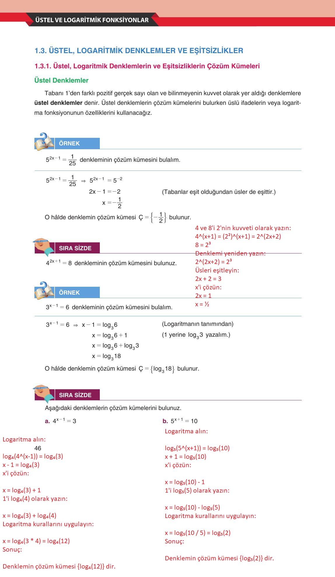 12. Sınıf Melis Yayınları Matematik Ders Kitabı Sayfa 46 Cevapları