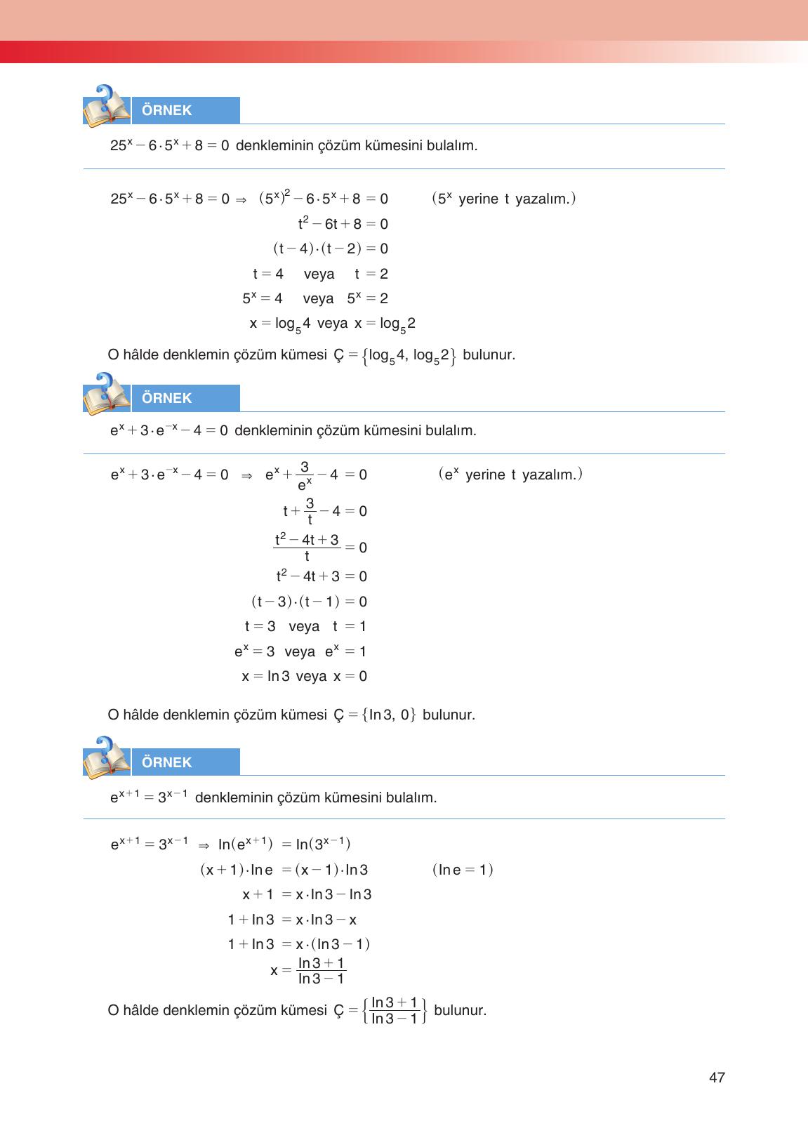 12. Sınıf Melis Yayınları Matematik Ders Kitabı Sayfa 47 Cevapları 12. Sınıf Melis Yayınları Matematik Ders Kitabı Sayfa 47 Cevapları