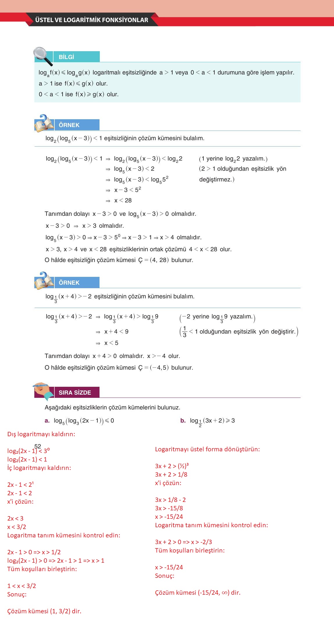 12. Sınıf Melis Yayınları Matematik Ders Kitabı Sayfa 52 Cevapları