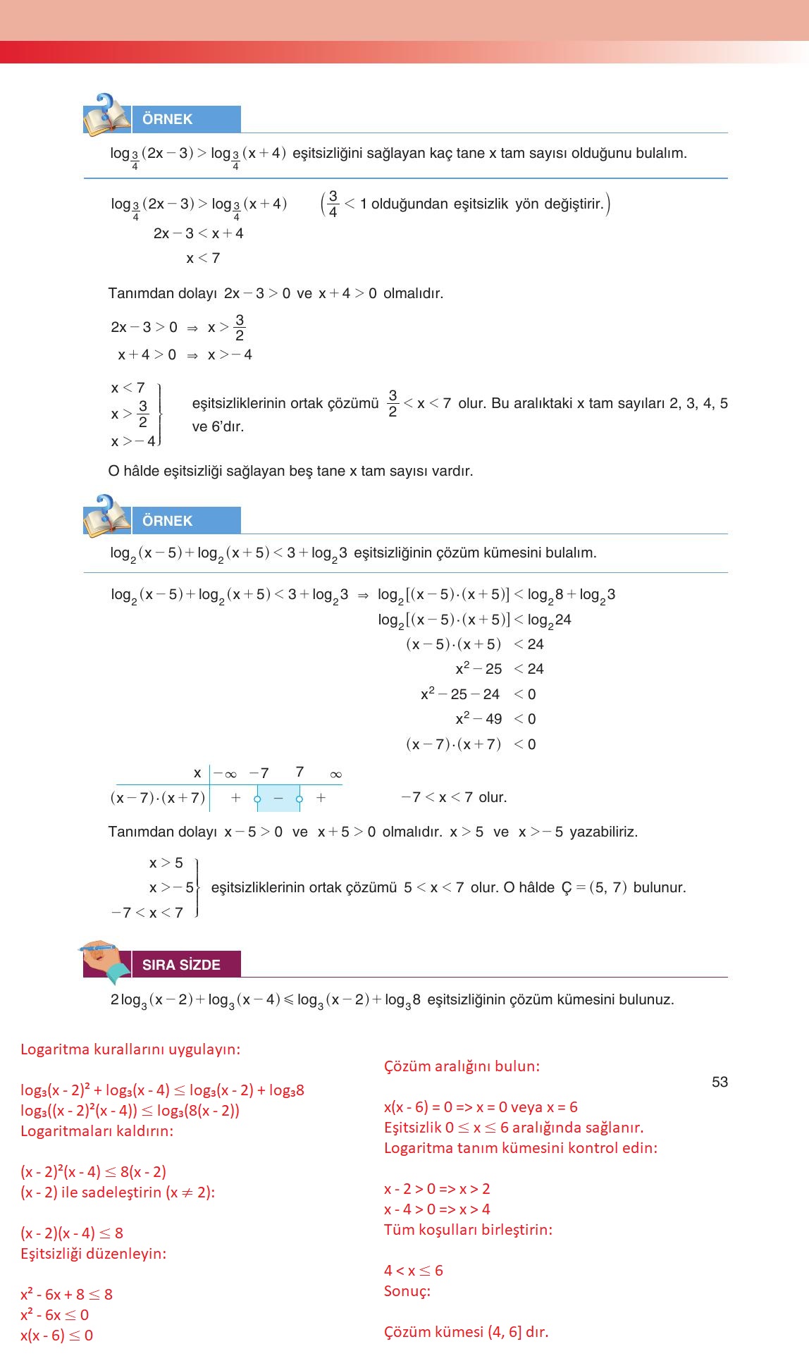 12. Sınıf Melis Yayınları Matematik Ders Kitabı Sayfa 53 Cevapları